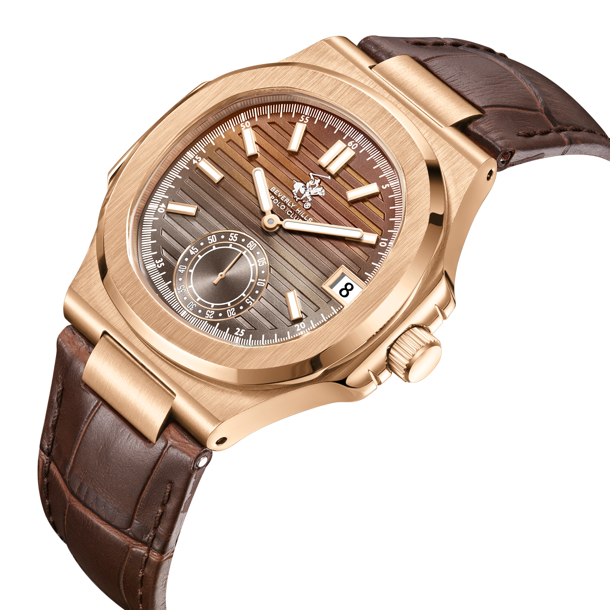 BEVERLY HILLS POLO CLUB  Мужские часы, кварцевый механизм, сталь с покрытием, 43,5 мм