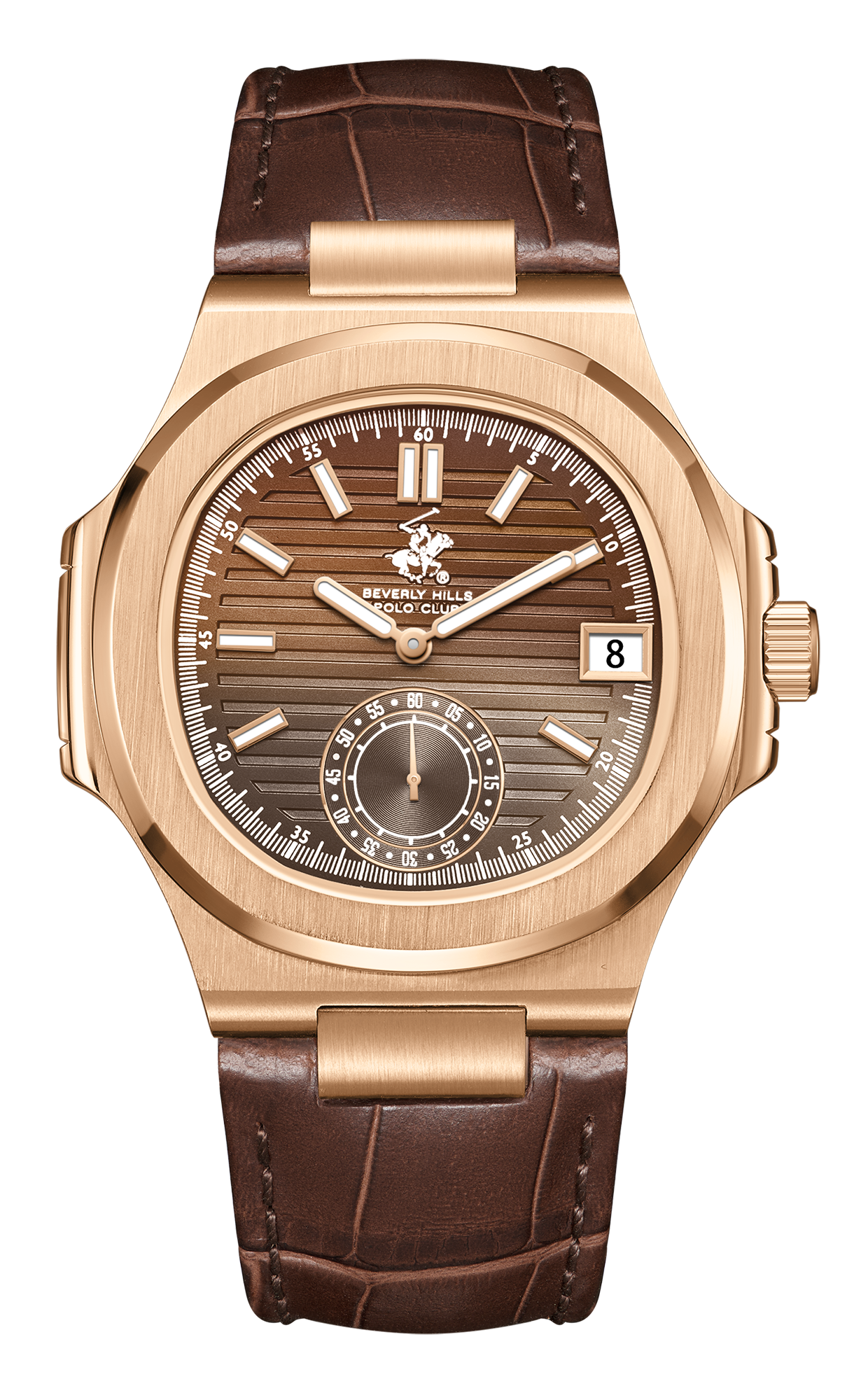 BEVERLY HILLS POLO CLUB  Мужские часы, кварцевый механизм, сталь с покрытием, 43,5 мм