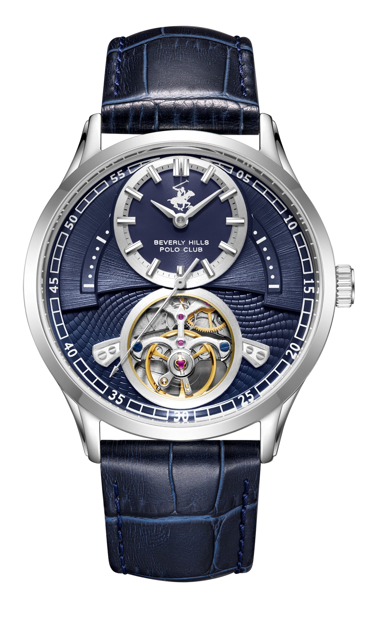 BEVERLY HILLS POLO CLUB   часы, кварцевый механизм, сталь, 42 мм