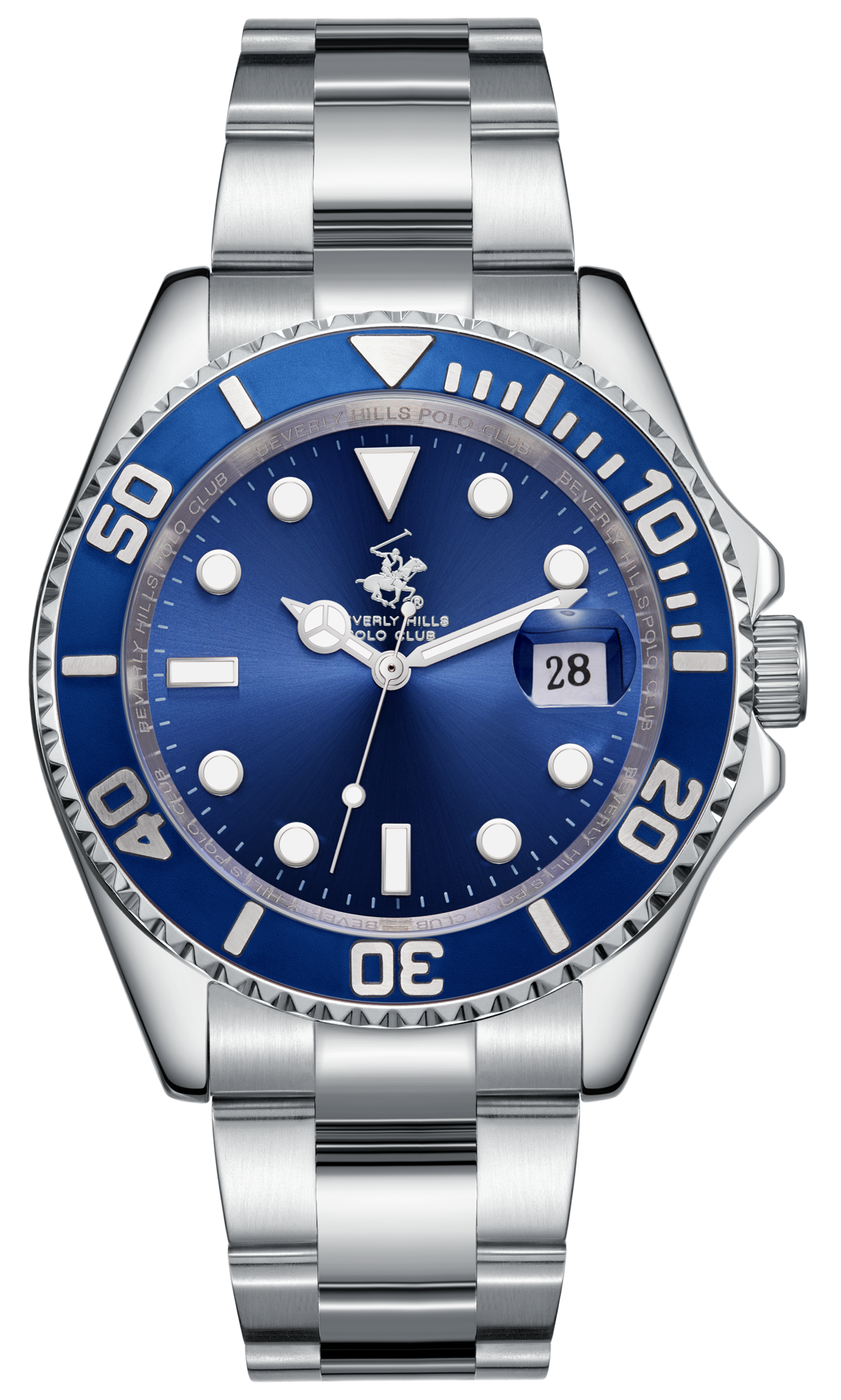 BEVERLY HILLS POLO CLUB  Мужские часы, кварцевый механизм, сталь с покрытием, 40,5 мм