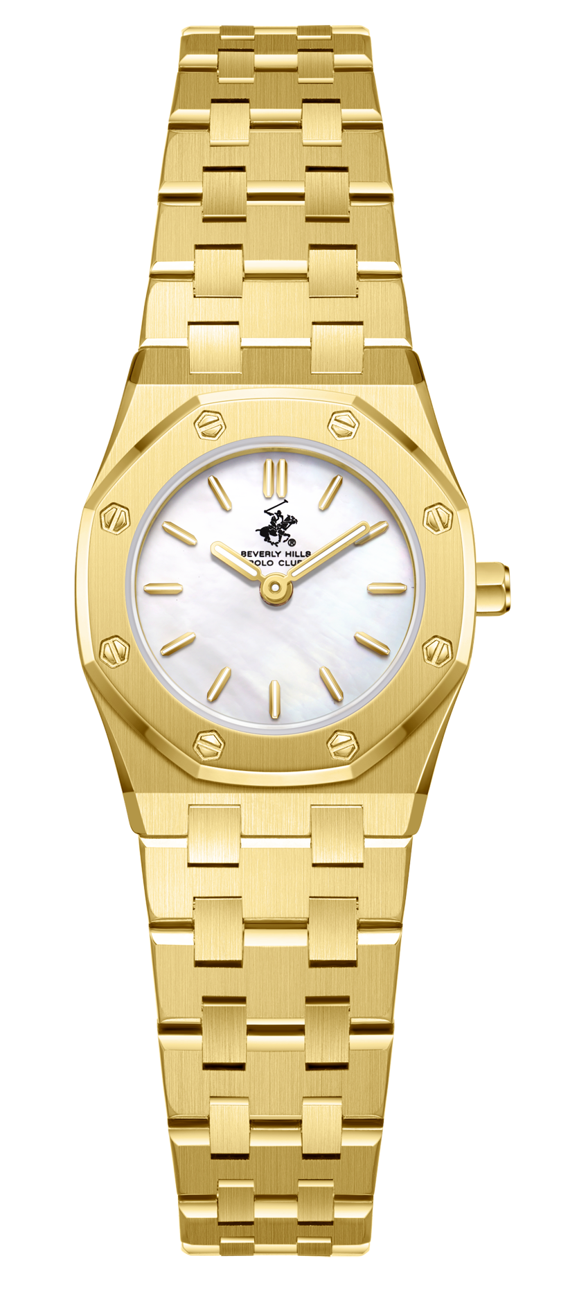 BEVERLY HILLS POLO CLUB  Женские часы, кварцевый механизм, сталь с покрытием, 23 мм