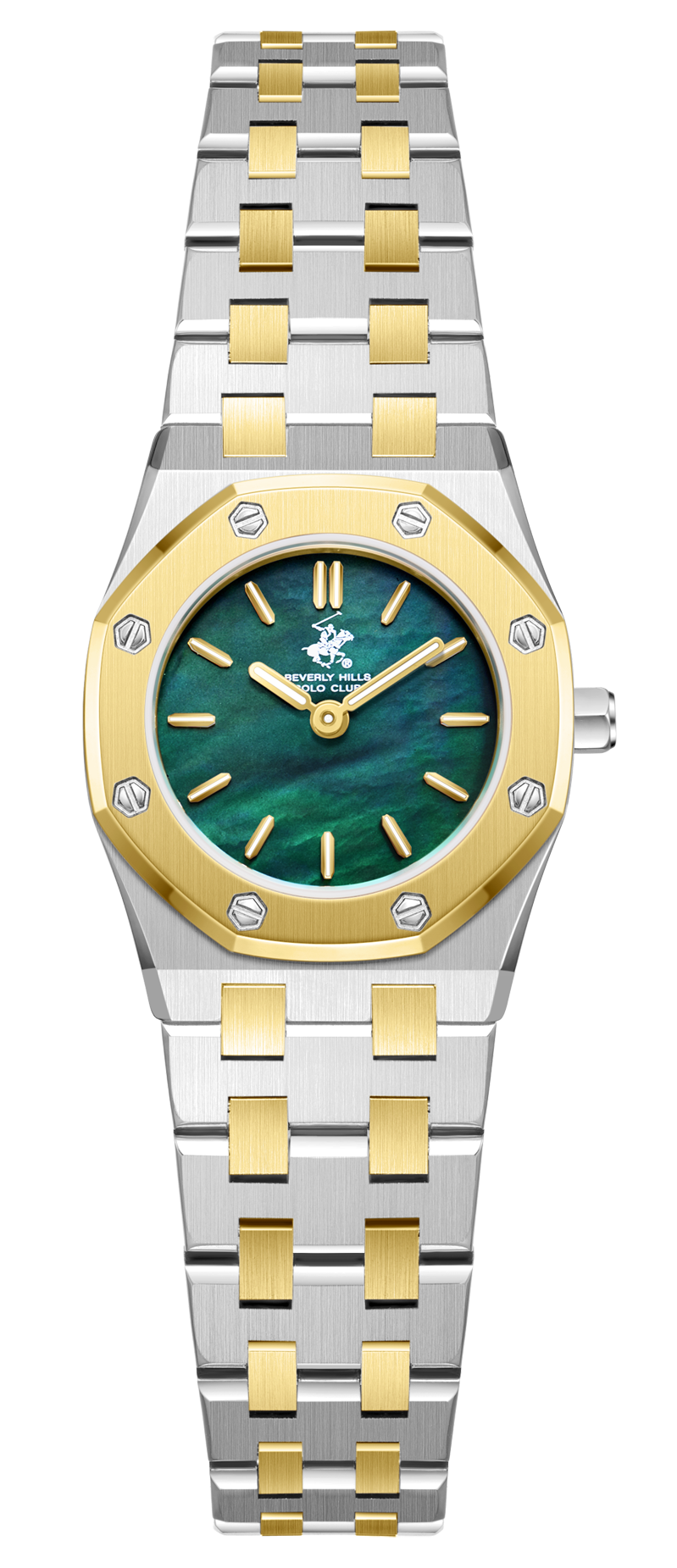 BEVERLY HILLS POLO CLUB  Женские часы, кварцевый механизм, сталь с покрытием, 23 мм