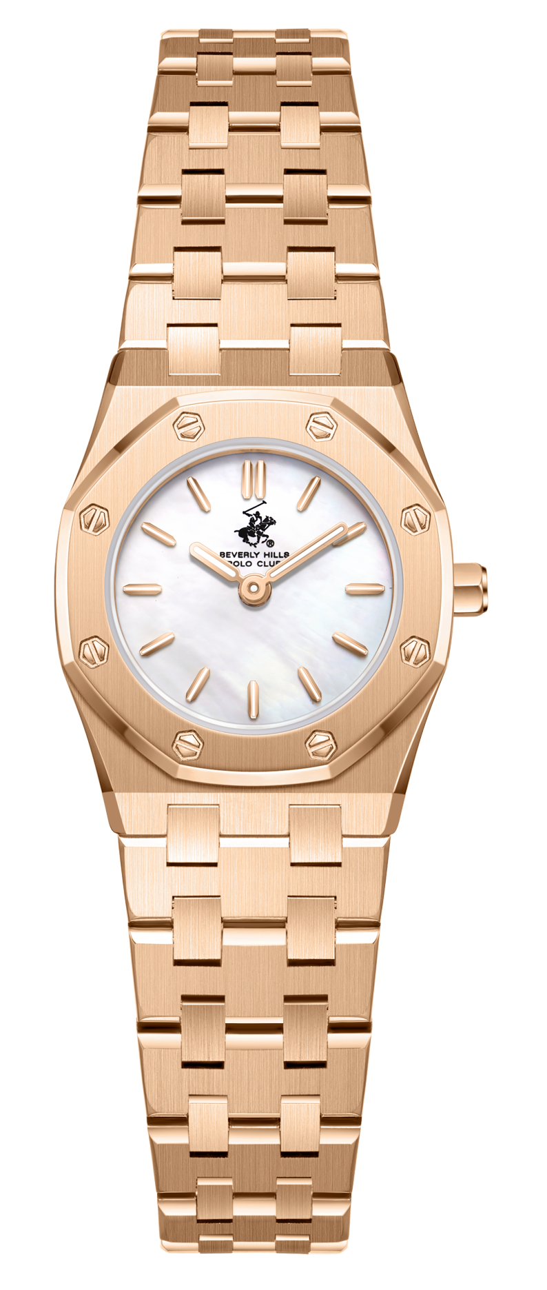 BEVERLY HILLS POLO CLUB  Женские часы, кварцевый механизм, сталь с покрытием, 23 мм
