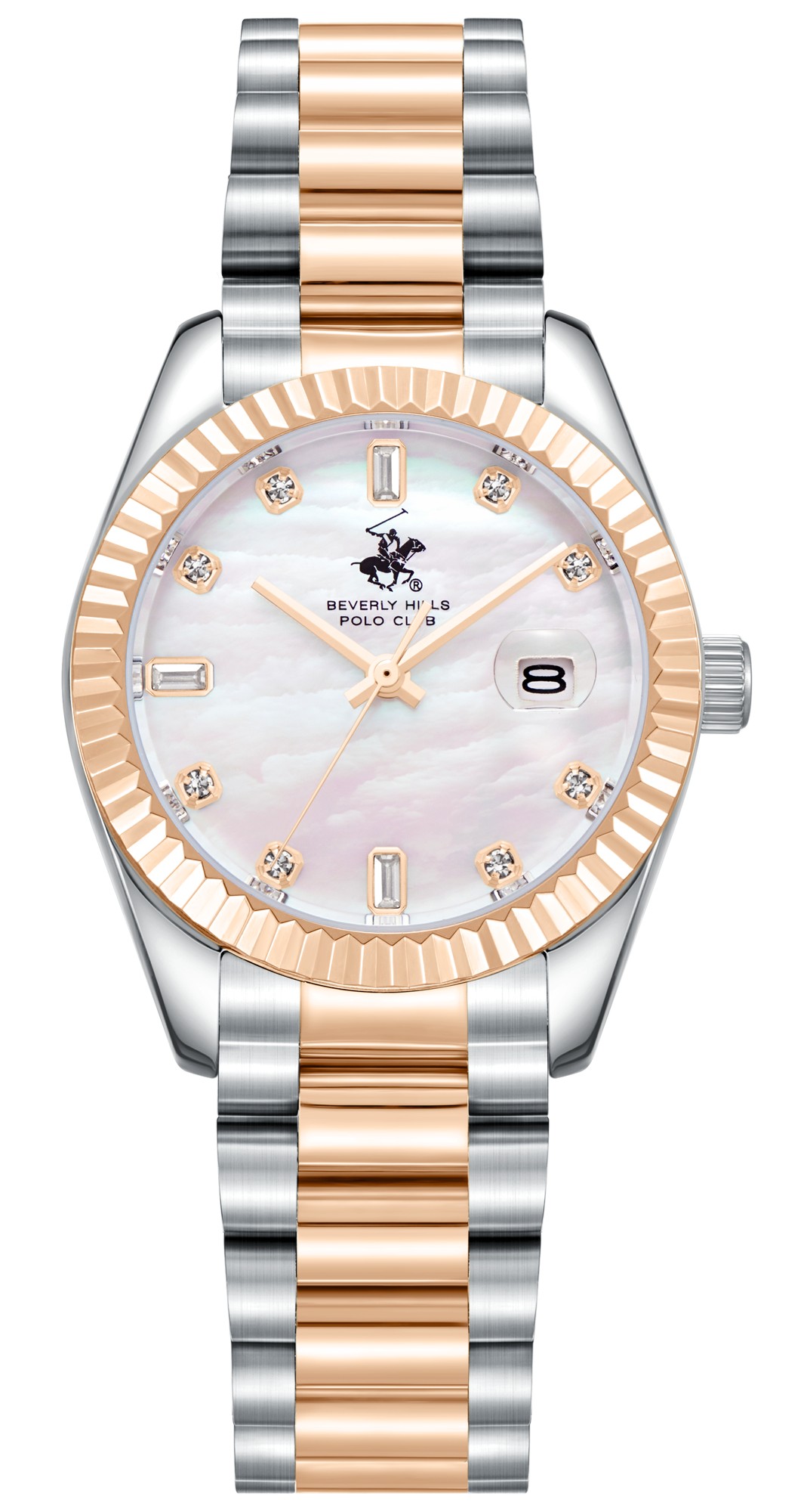 BEVERLY HILLS POLO CLUB  Женские часы, кварцевый механизм, сталь с покрытием, 32 мм