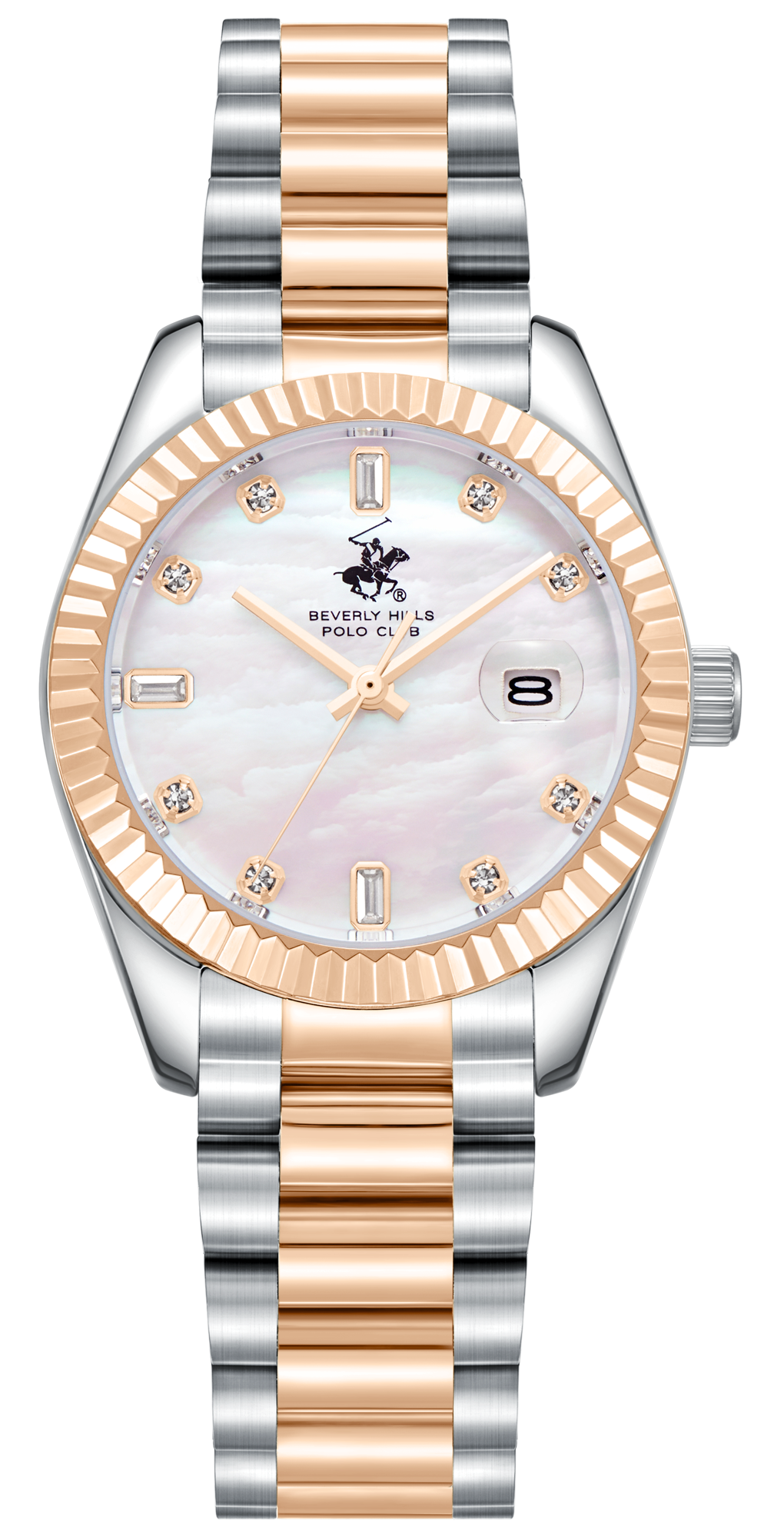 BEVERLY HILLS POLO CLUB Женские часы, кварцевый механизм, сталь с покрытием, 32 мм