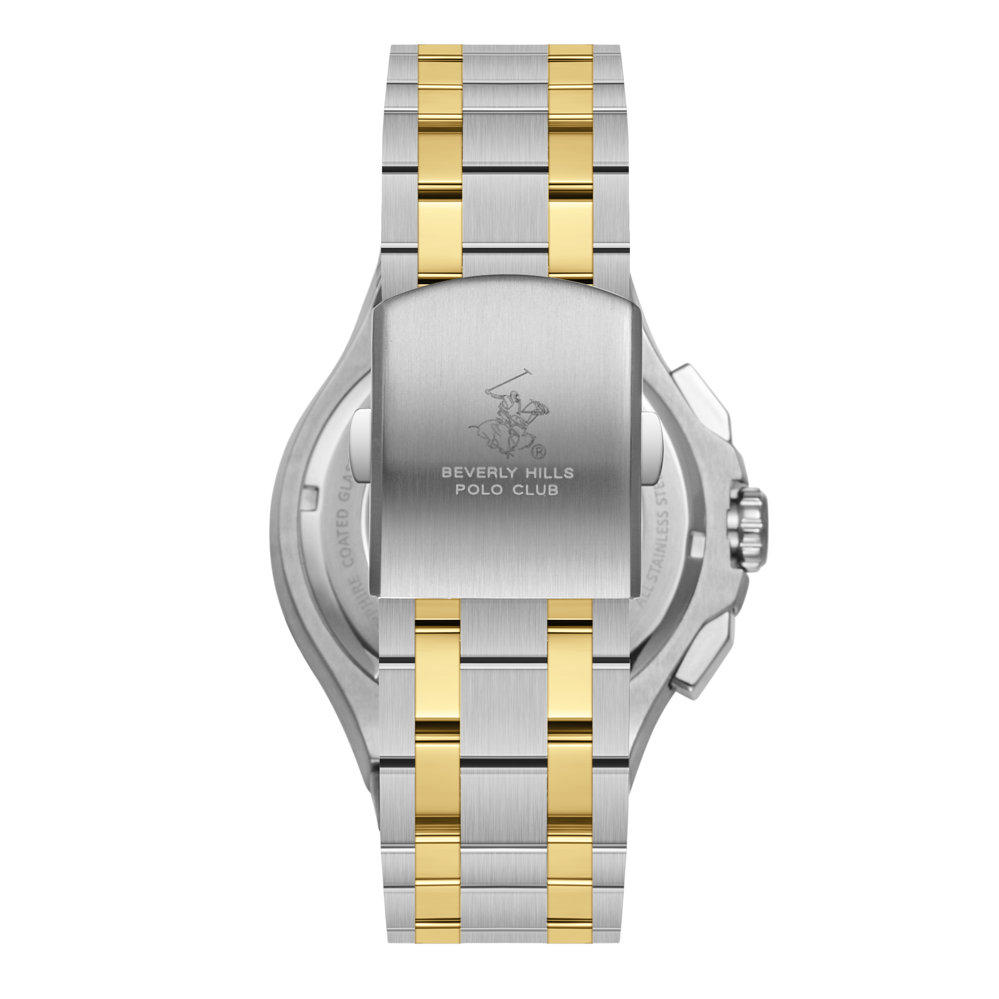BEVERLY HILLS POLO CLUB  Мужские часы, кварцевый механизм, сталь с покрытием, 44 мм