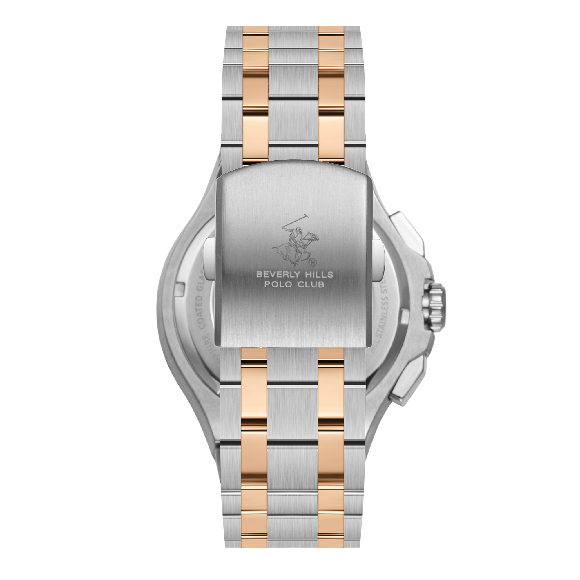 BEVERLY HILLS POLO CLUB  Мужские часы, кварцевый механизм, сталь с покрытием, 44 мм