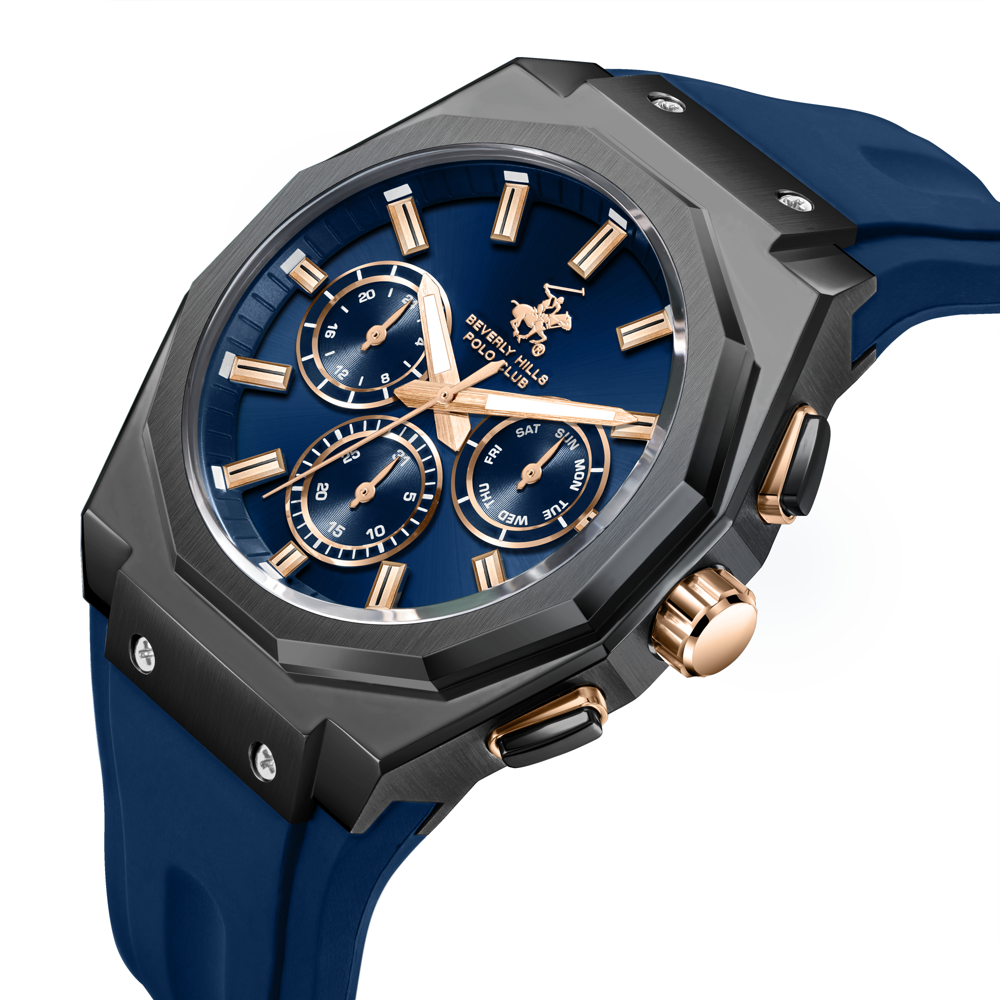 BEVERLY HILLS POLO CLUB   часы, кварцевый механизм, 44 мм