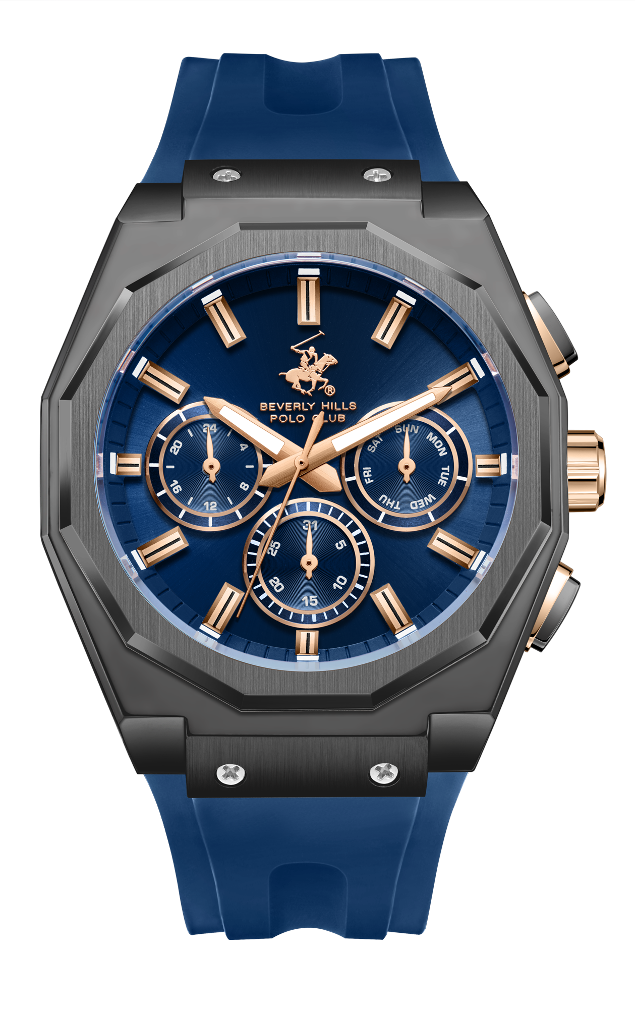 BEVERLY HILLS POLO CLUB   часы, кварцевый механизм, 44 мм