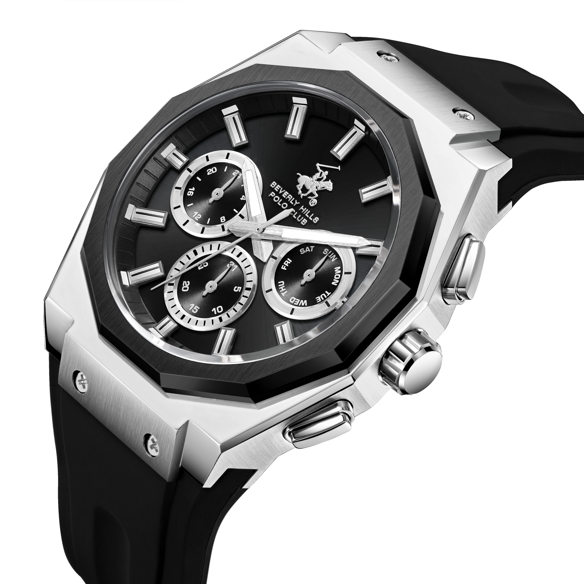 BEVERLY HILLS POLO CLUB   часы, кварцевый механизм, 44 мм