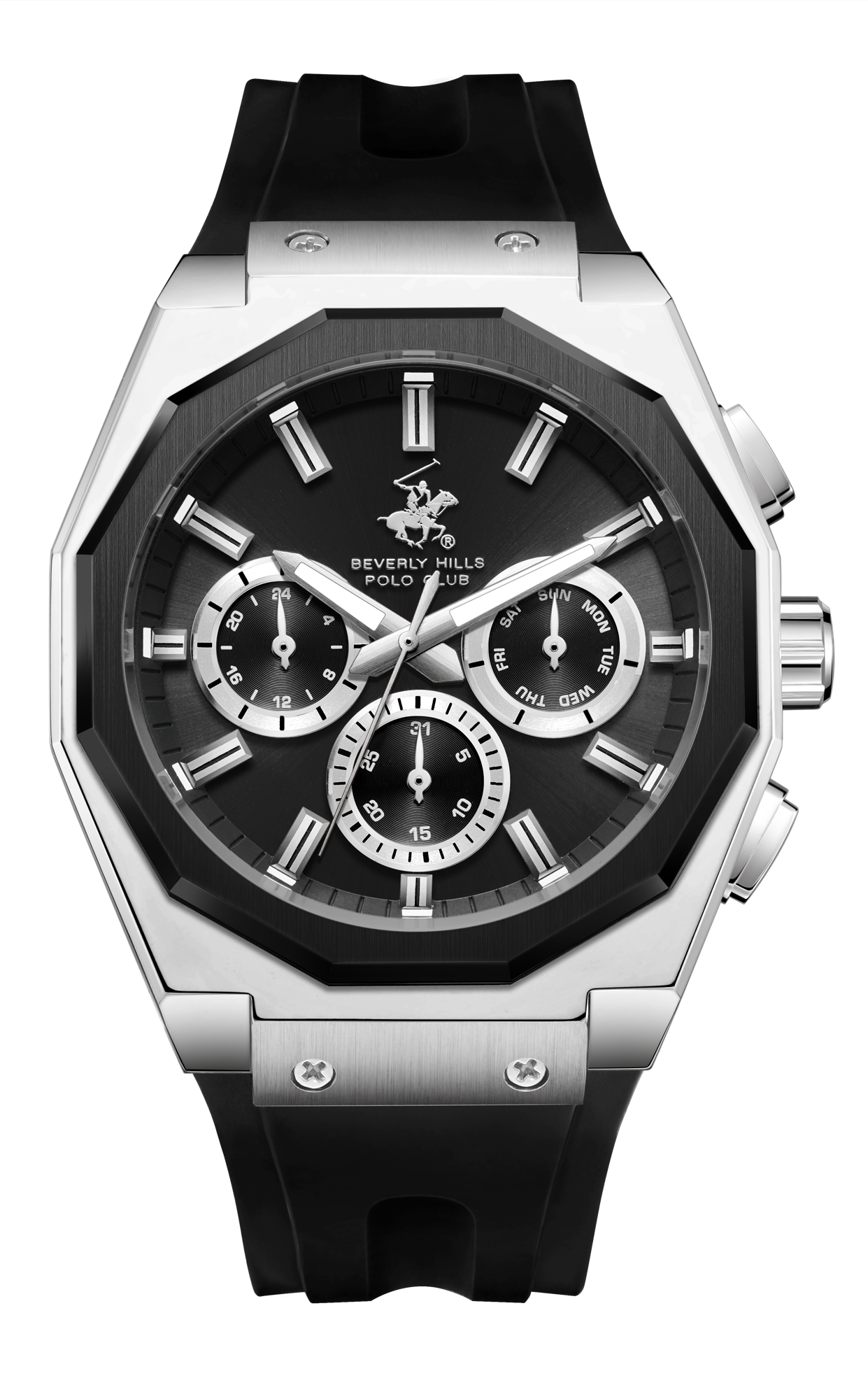 BEVERLY HILLS POLO CLUB   часы, кварцевый механизм, 44 мм