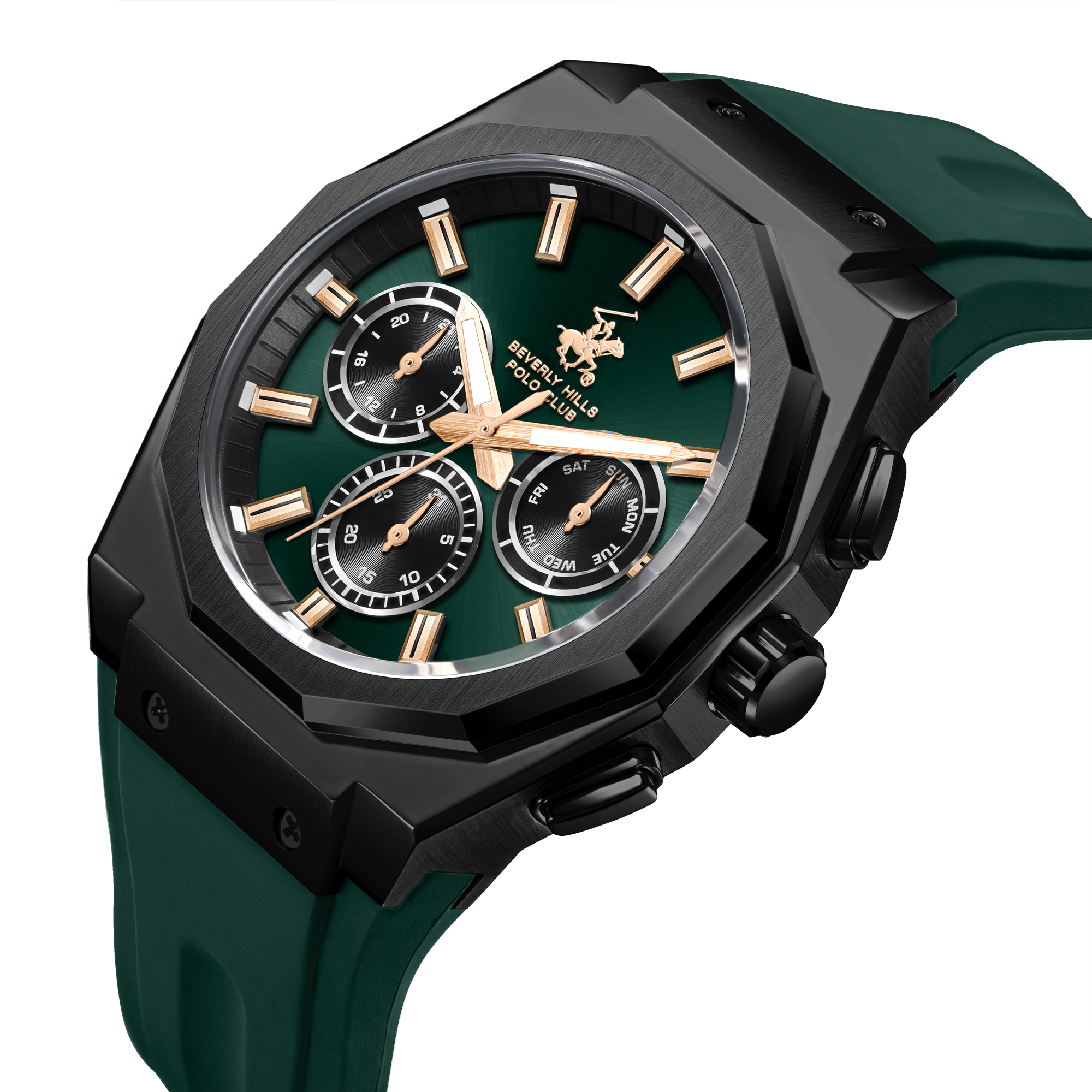 BEVERLY HILLS POLO CLUB   часы, кварцевый механизм, 44 мм