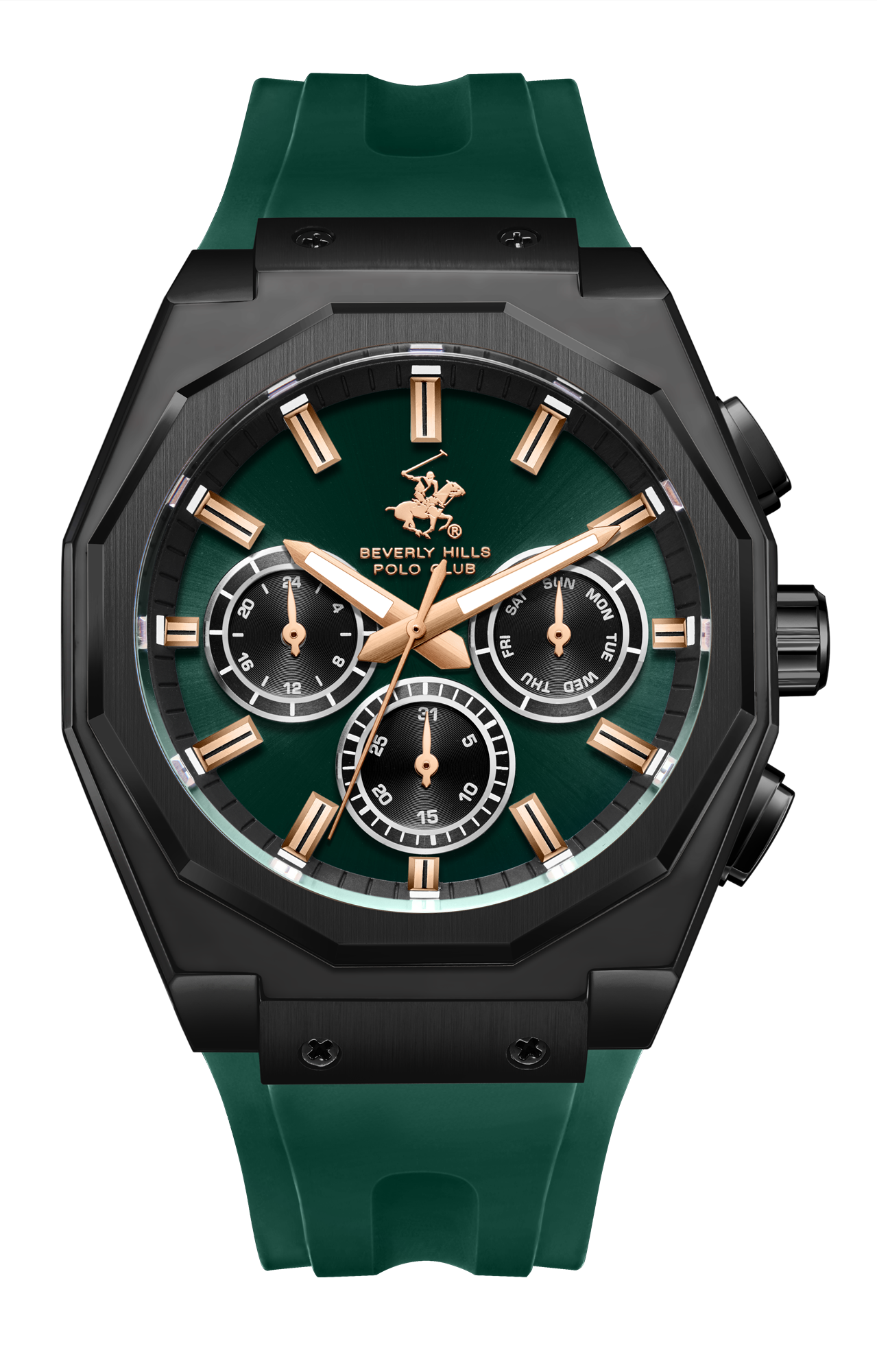 BEVERLY HILLS POLO CLUB   часы, кварцевый механизм, 44 мм