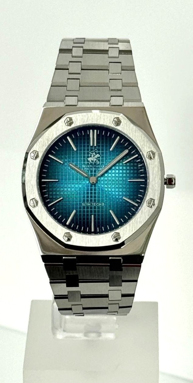 BEVERLY HILLS POLO CLUB   часы, кварцевый механизм, сталь, 39 мм