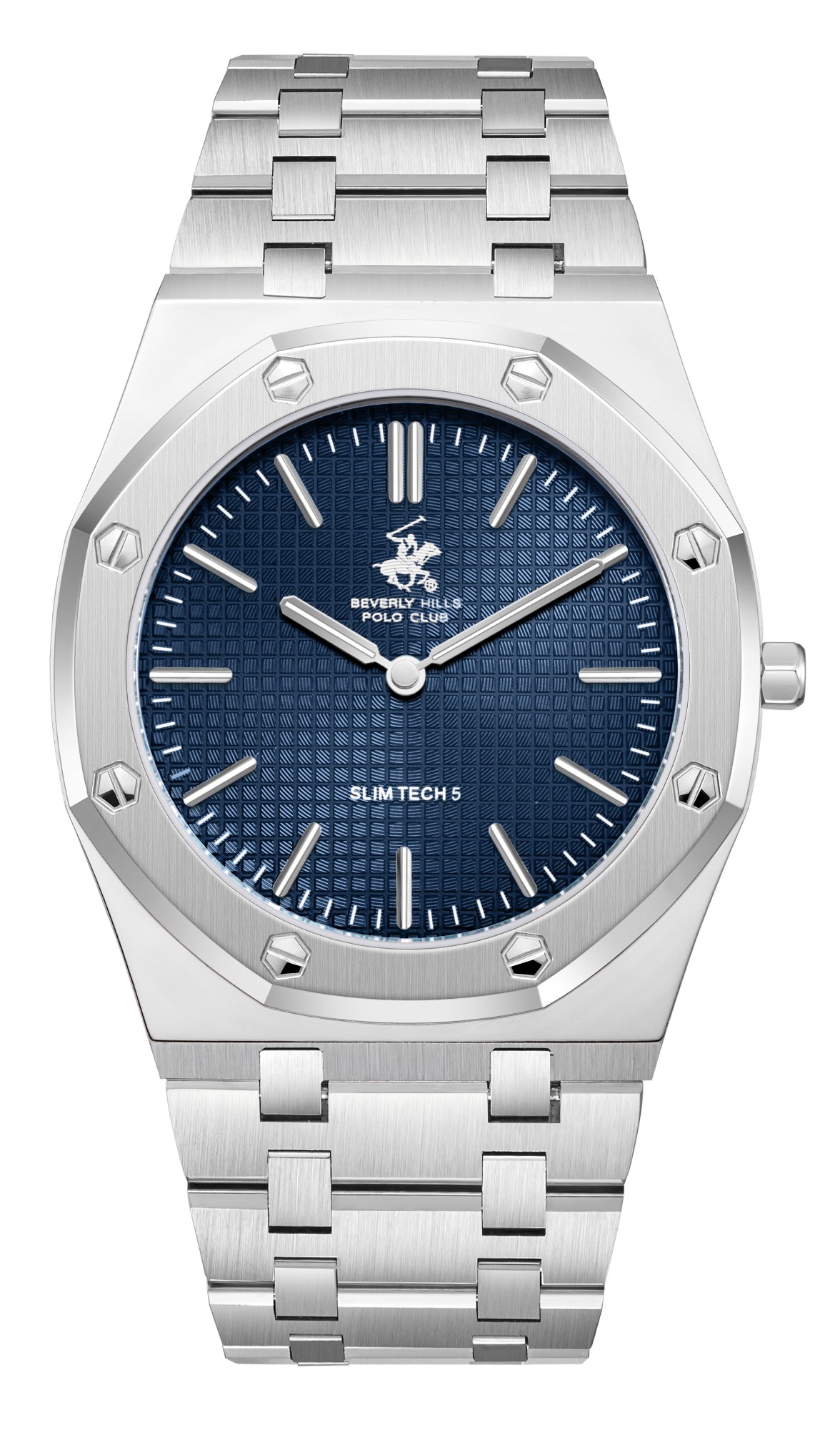 BEVERLY HILLS POLO CLUB   часы, кварцевый механизм, сталь, 39 мм