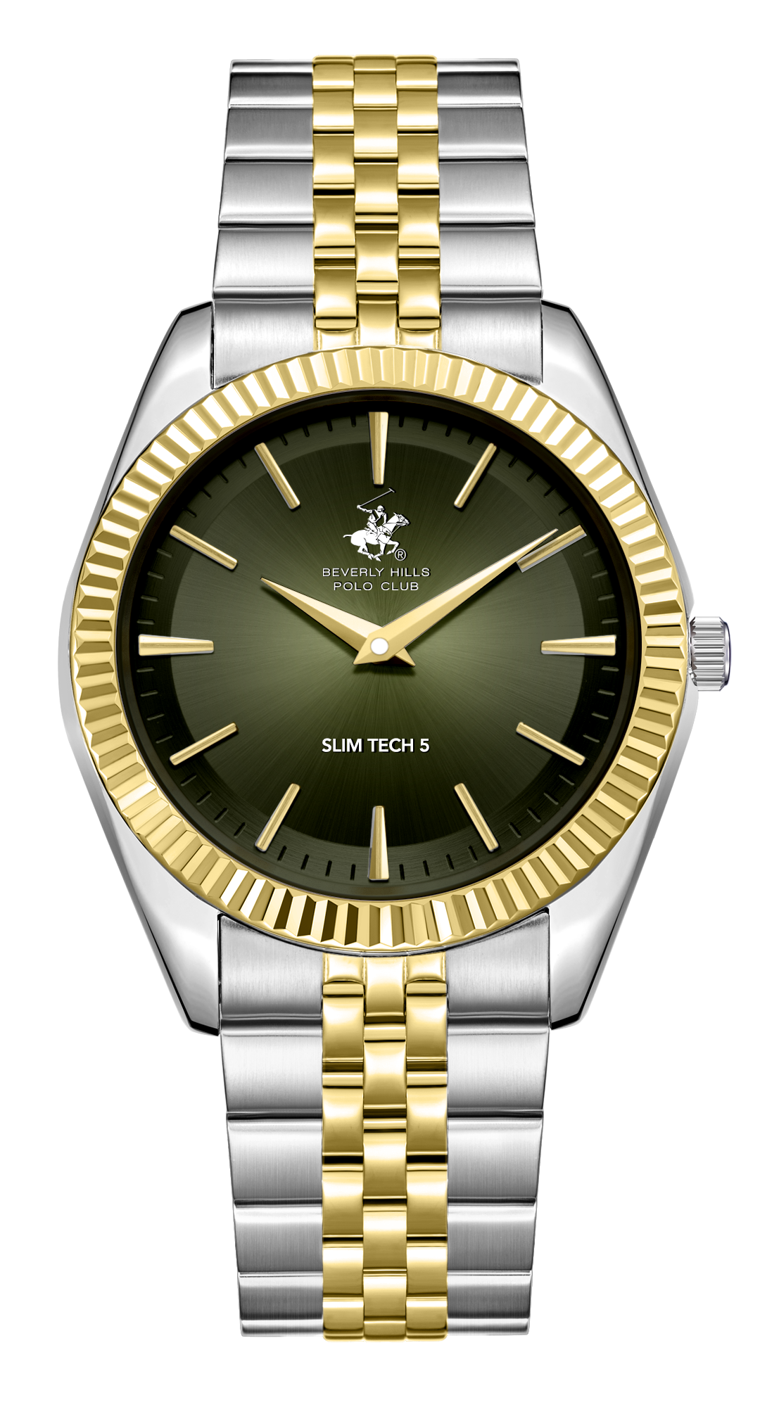 BEVERLY HILLS POLO CLUB   часы, кварцевый механизм, сталь с покрытием, 39 мм