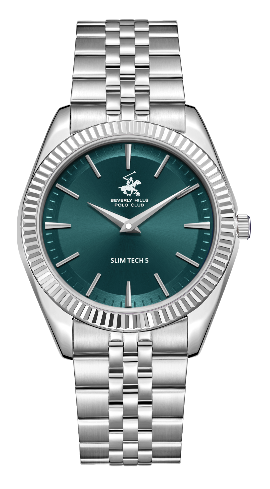 BEVERLY HILLS POLO CLUB   часы, кварцевый механизм, сталь, 39 мм