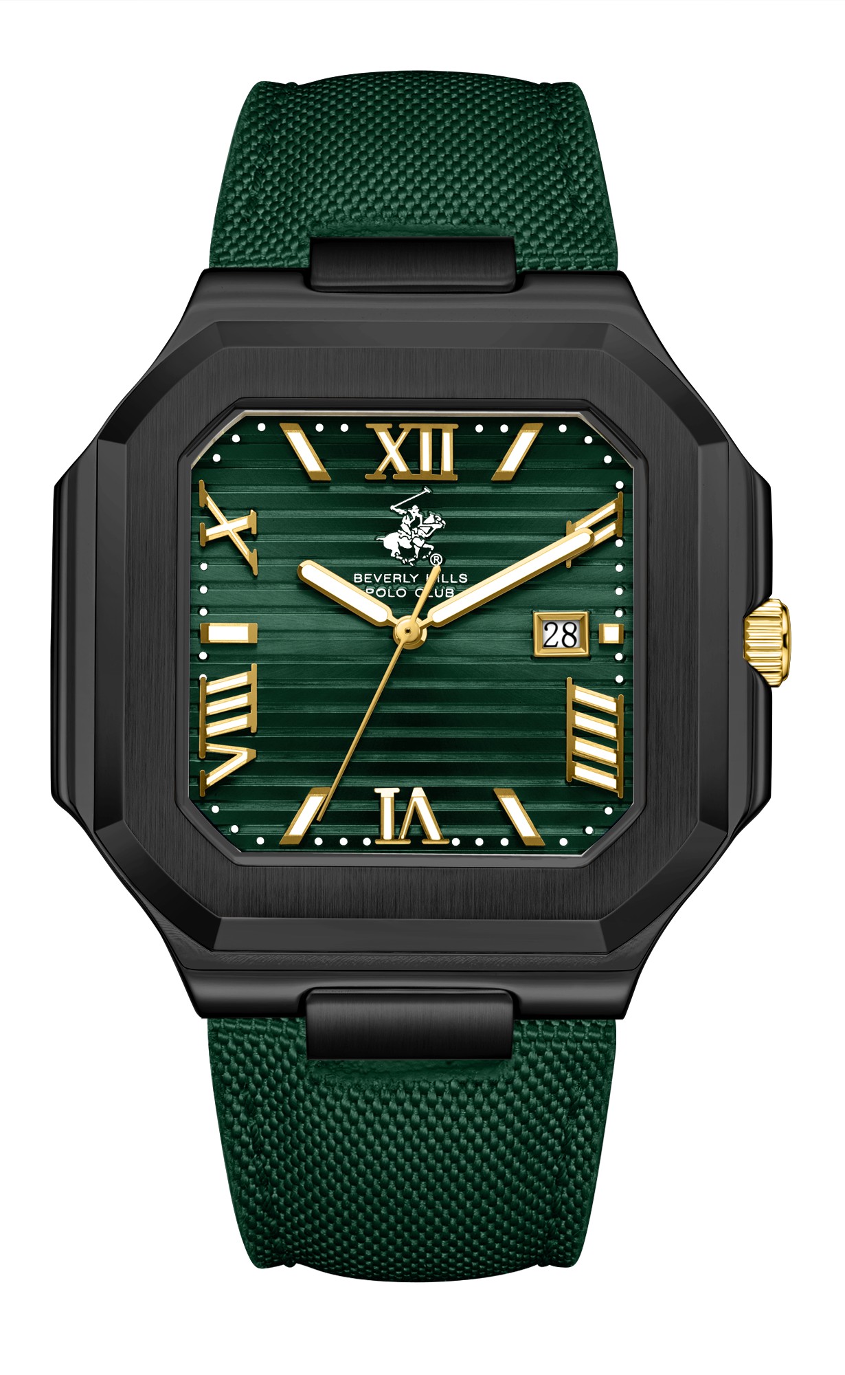 BEVERLY HILLS POLO CLUB   часы, кварцевый механизм, сталь с покрытием, 45 мм