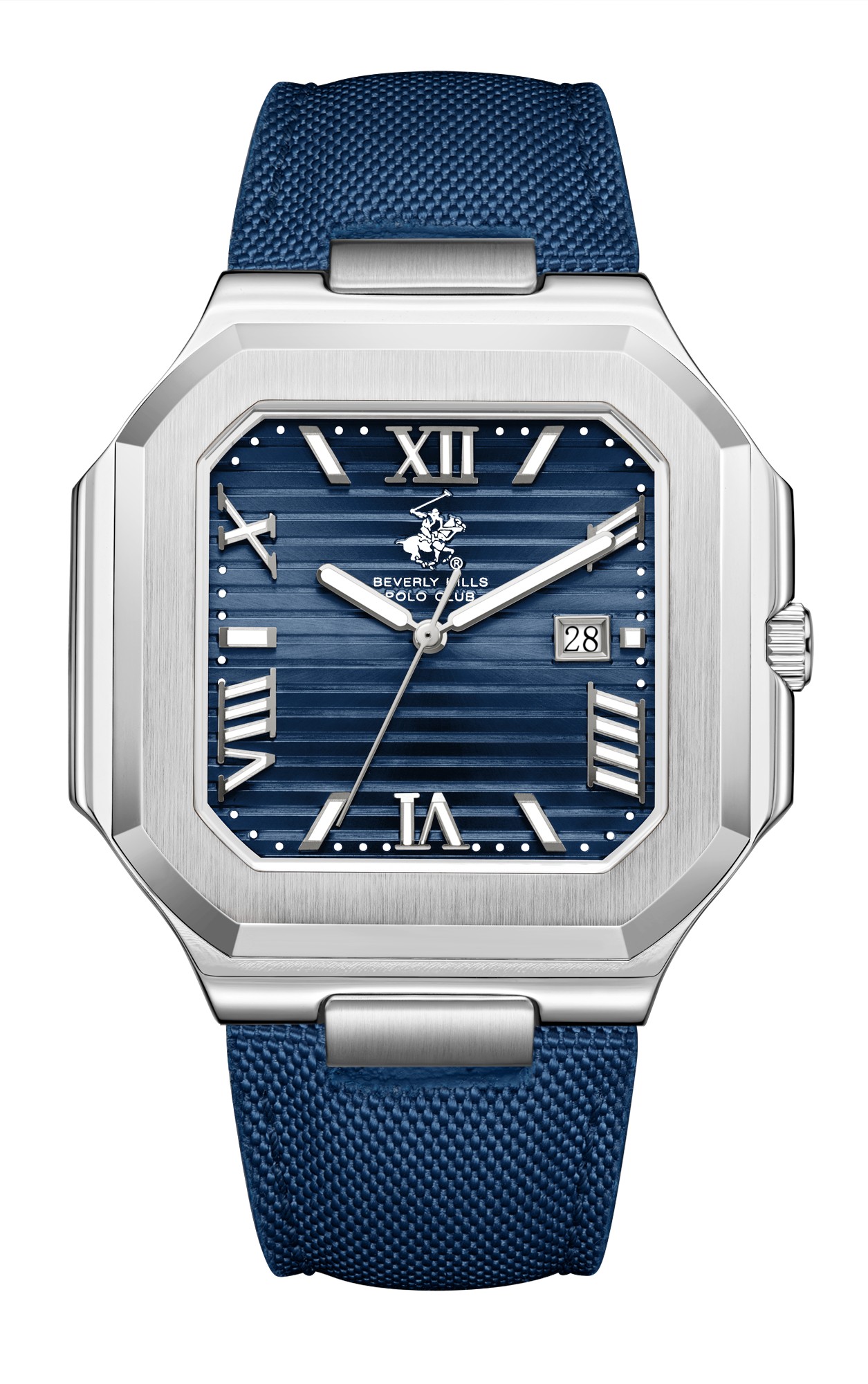 BEVERLY HILLS POLO CLUB   часы, кварцевый механизм, сталь, 45 мм