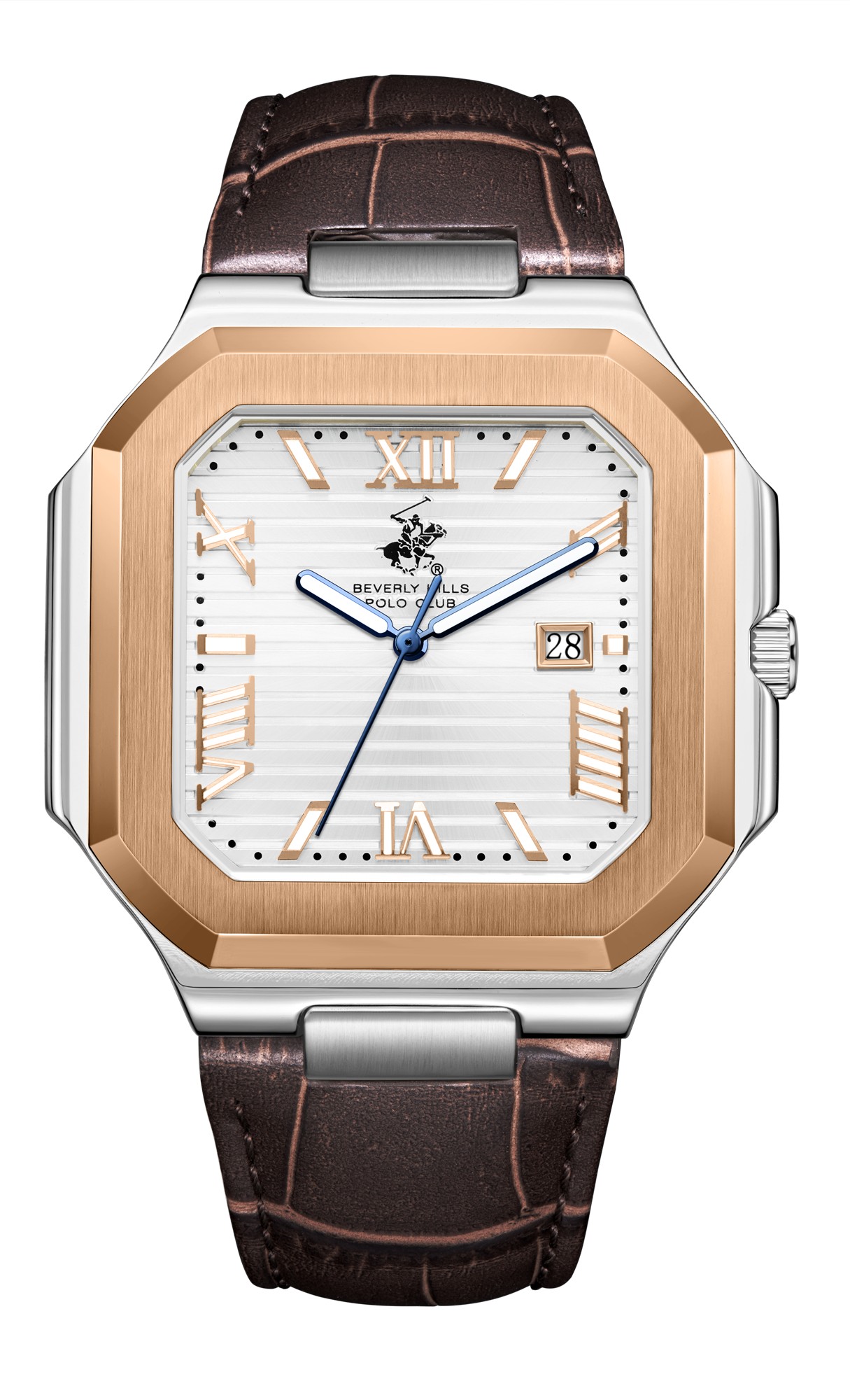 BEVERLY HILLS POLO CLUB   часы, кварцевый механизм, сталь с покрытием, 45 мм