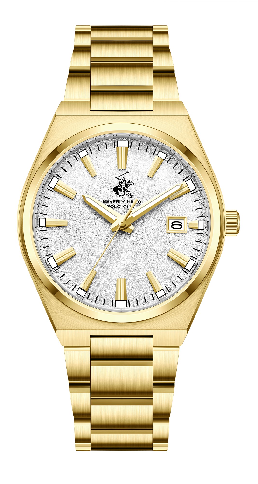 BEVERLY HILLS POLO CLUB   часы, кварцевый механизм, сталь с покрытием, 39 мм