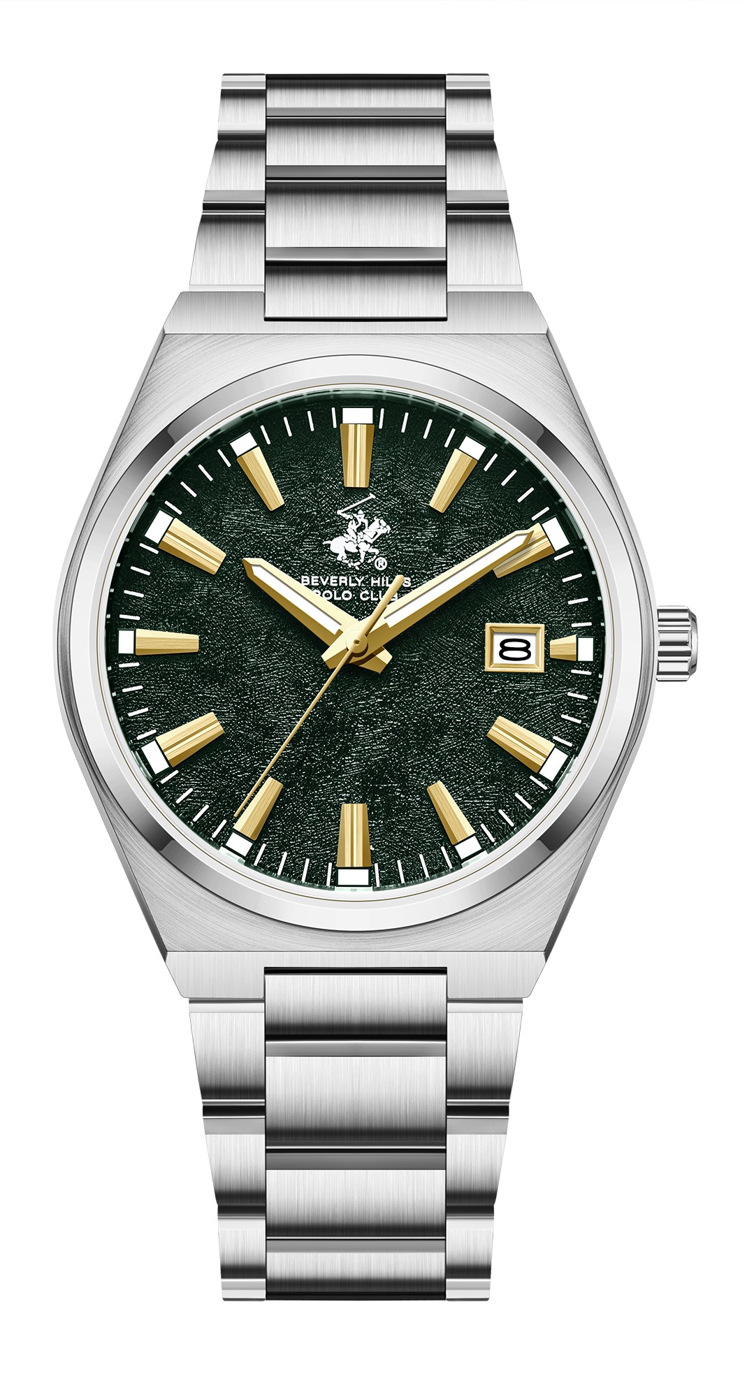 BEVERLY HILLS POLO CLUB   часы, кварцевый механизм, сталь, 39 мм