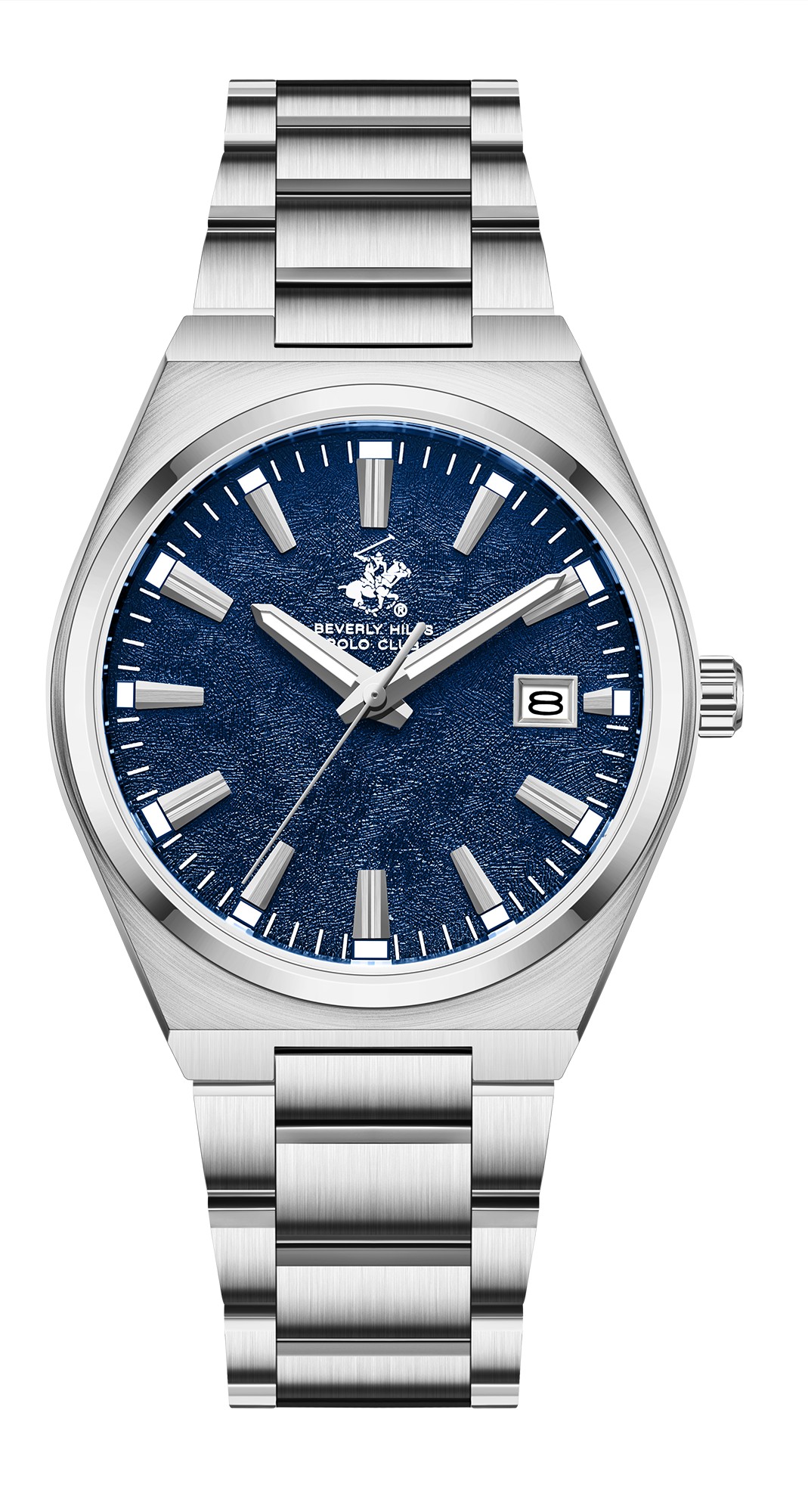 BEVERLY HILLS POLO CLUB   часы, кварцевый механизм, сталь, 39 мм