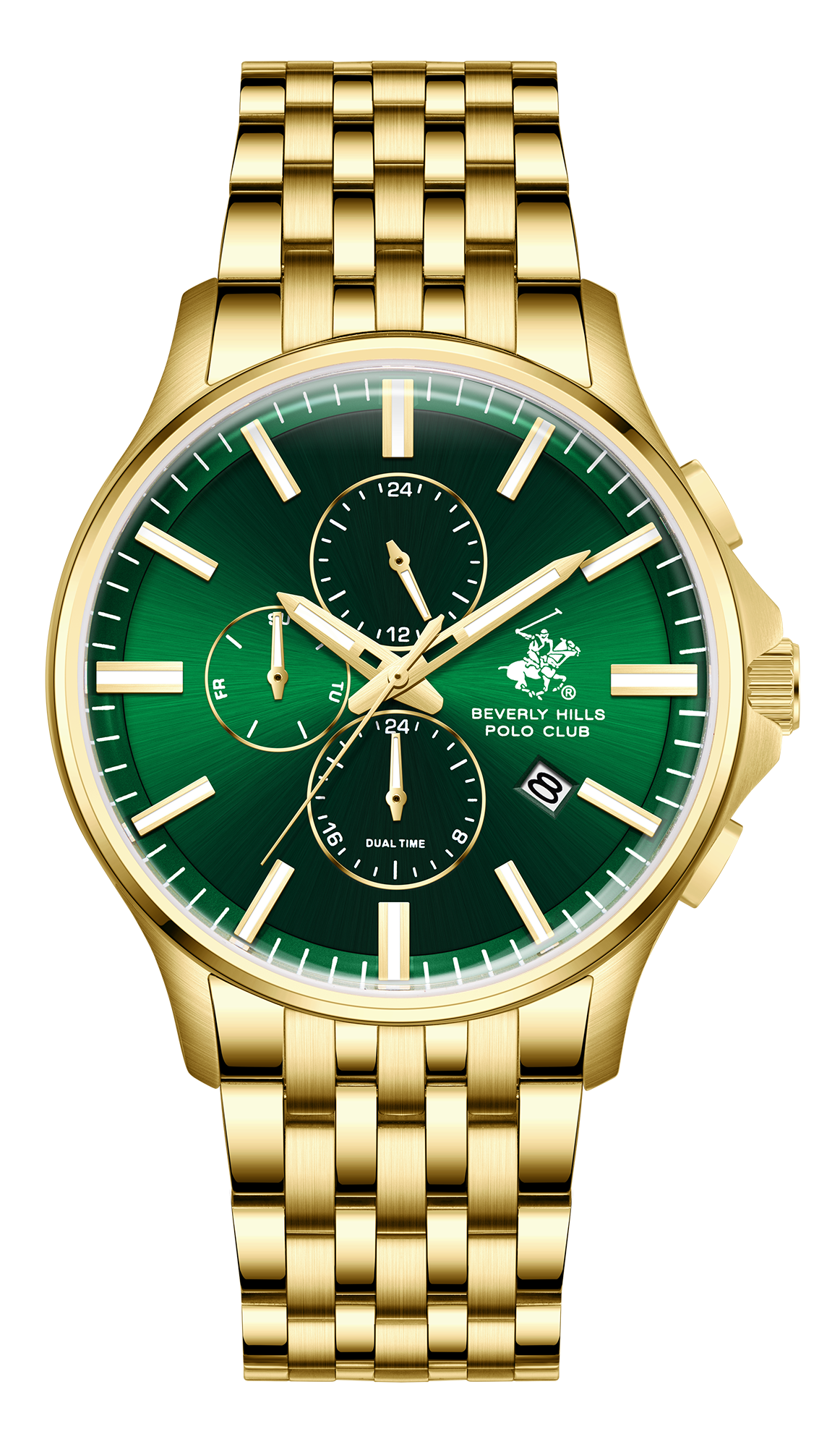 BEVERLY HILLS POLO CLUB   часы, кварцевый механизм, сталь с покрытием, 42 мм