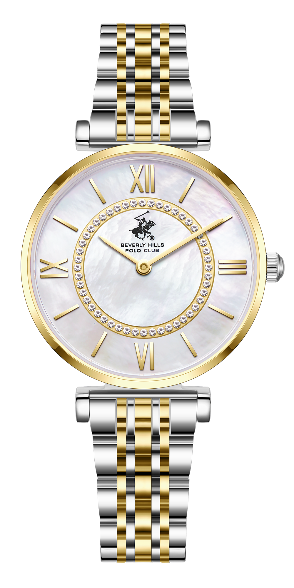 BEVERLY HILLS POLO CLUB   часы, кварцевый механизм, сталь с покрытием, 32 мм