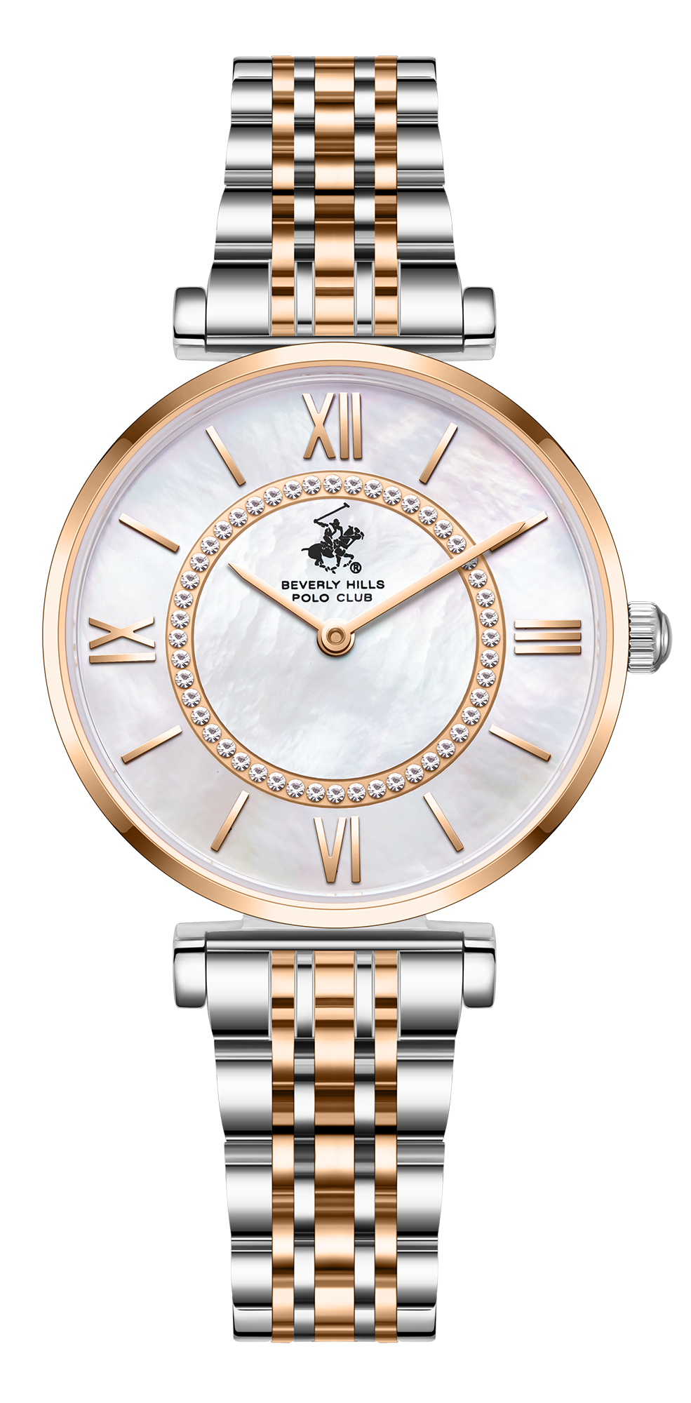 BEVERLY HILLS POLO CLUB   часы, кварцевый механизм, сталь с покрытием, 32 мм