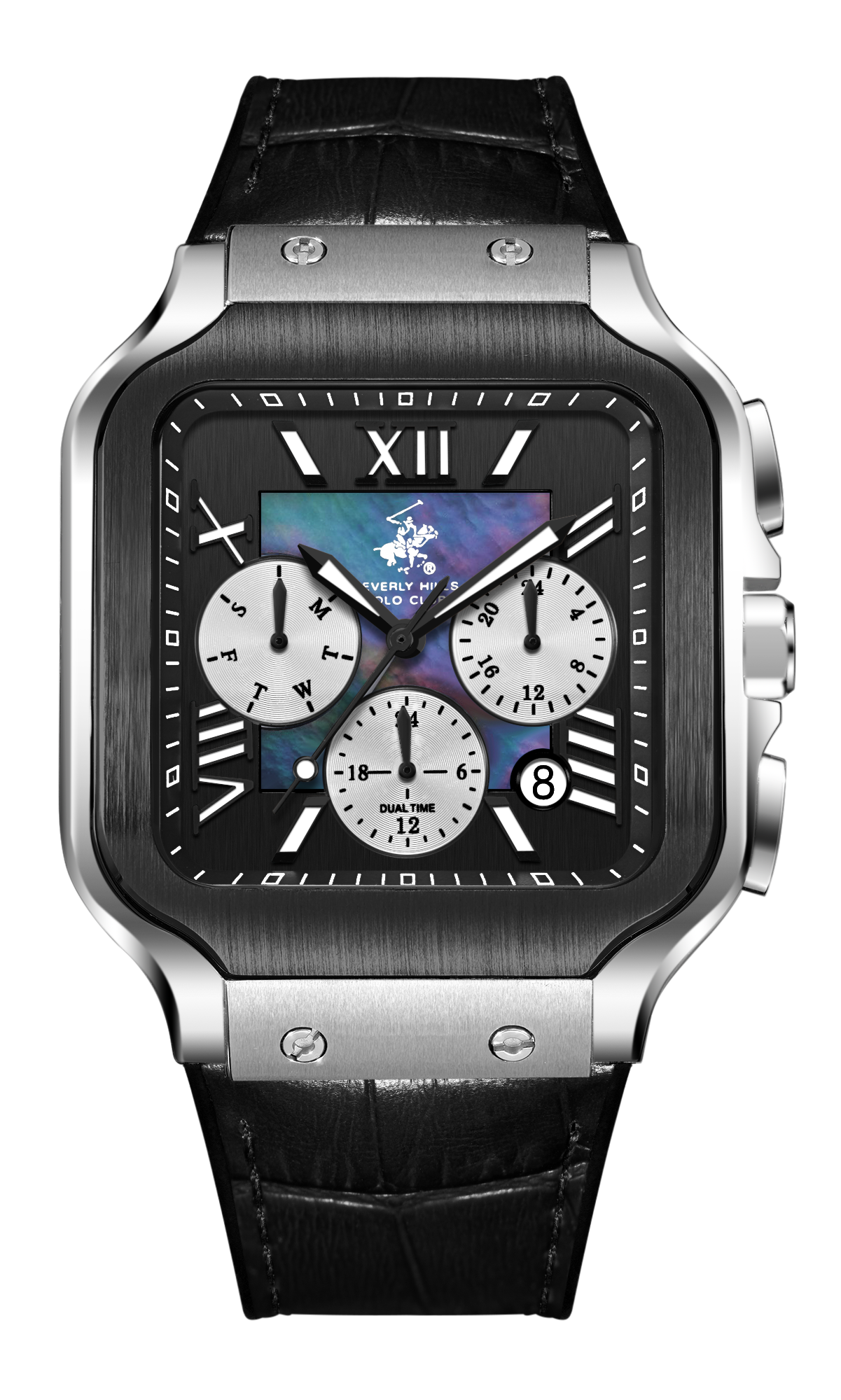 BEVERLY HILLS POLO CLUB   часы, кварцевый механизм, сталь с покрытием, 40 мм