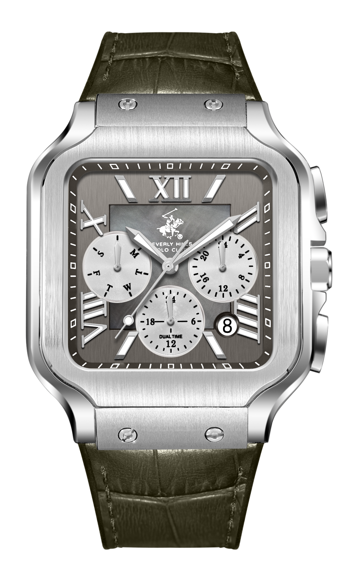 BEVERLY HILLS POLO CLUB   часы, кварцевый механизм, сталь, 40 мм