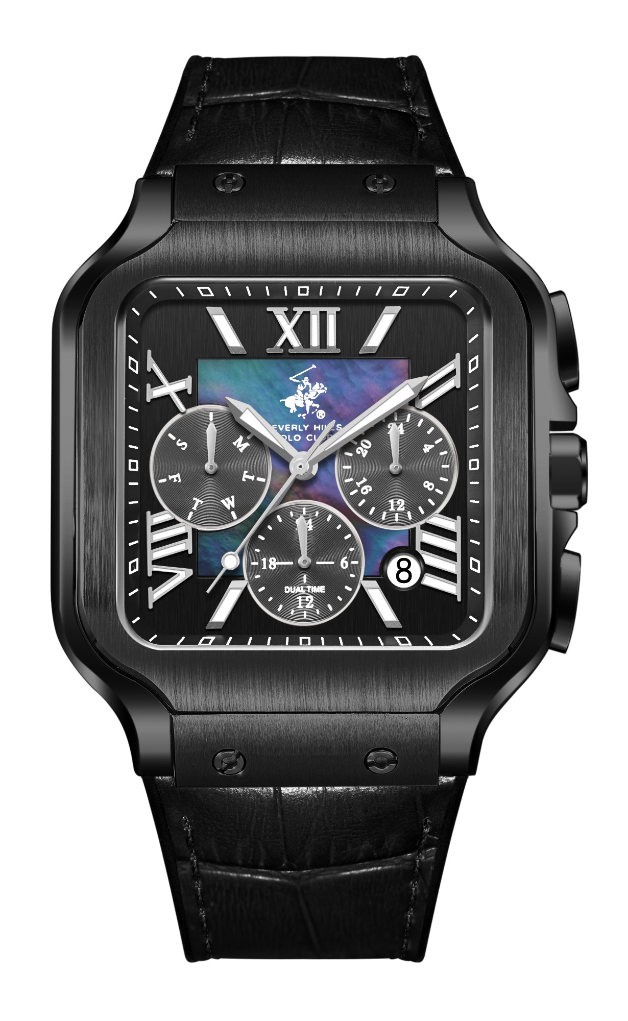 BEVERLY HILLS POLO CLUB   часы, кварцевый механизм, сталь с покрытием, 40 мм