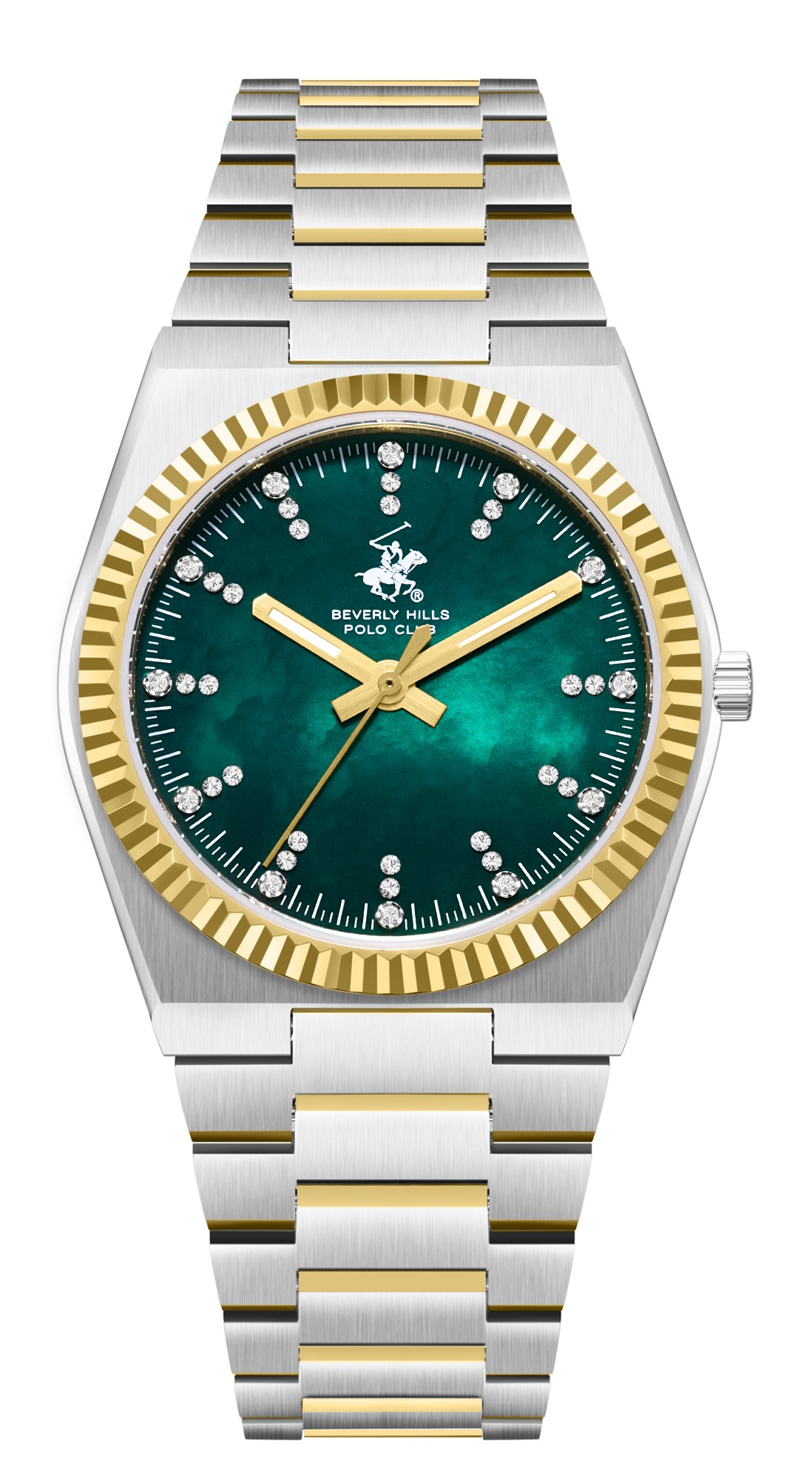 BEVERLY HILLS POLO CLUB   часы, кварцевый механизм, сталь с покрытием, 33 мм