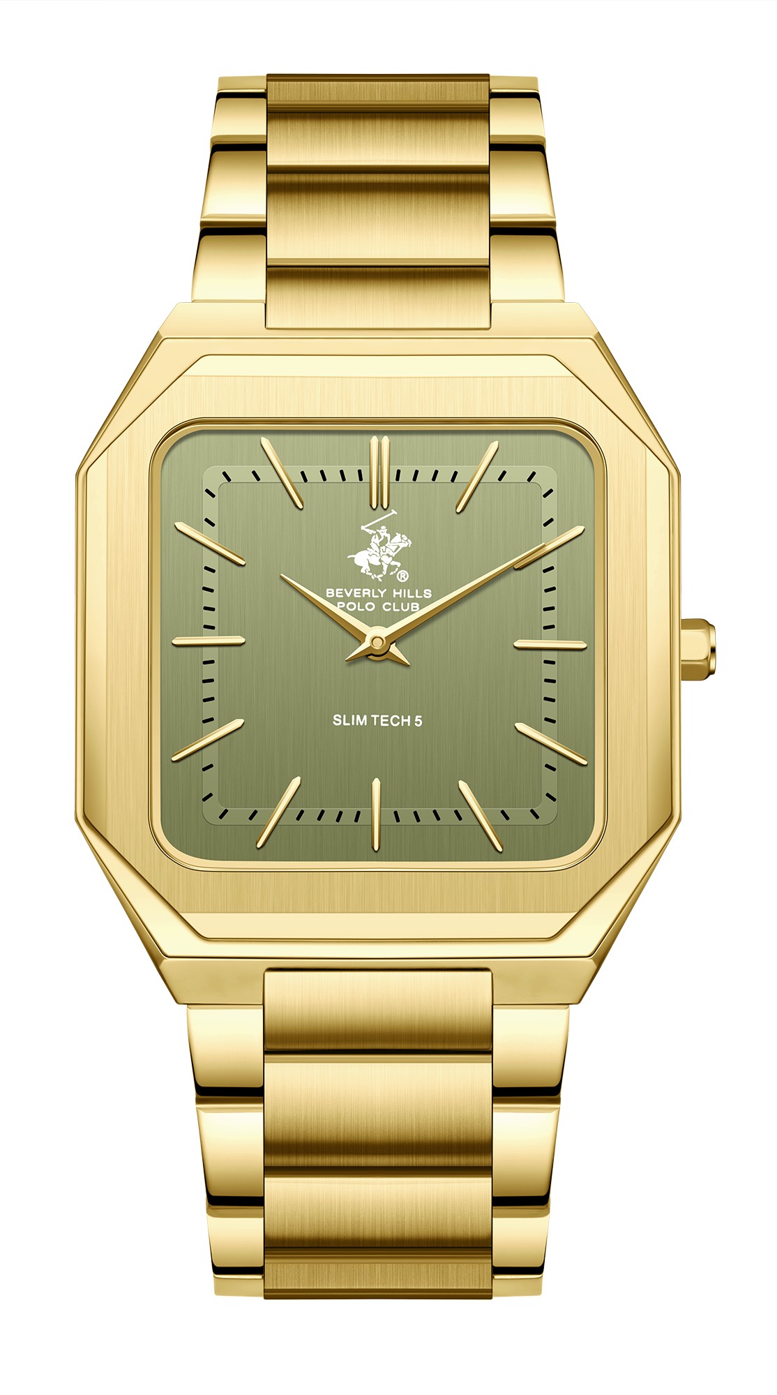 BEVERLY HILLS POLO CLUB   часы, кварцевый механизм, сталь с покрытием, 38х44 мм