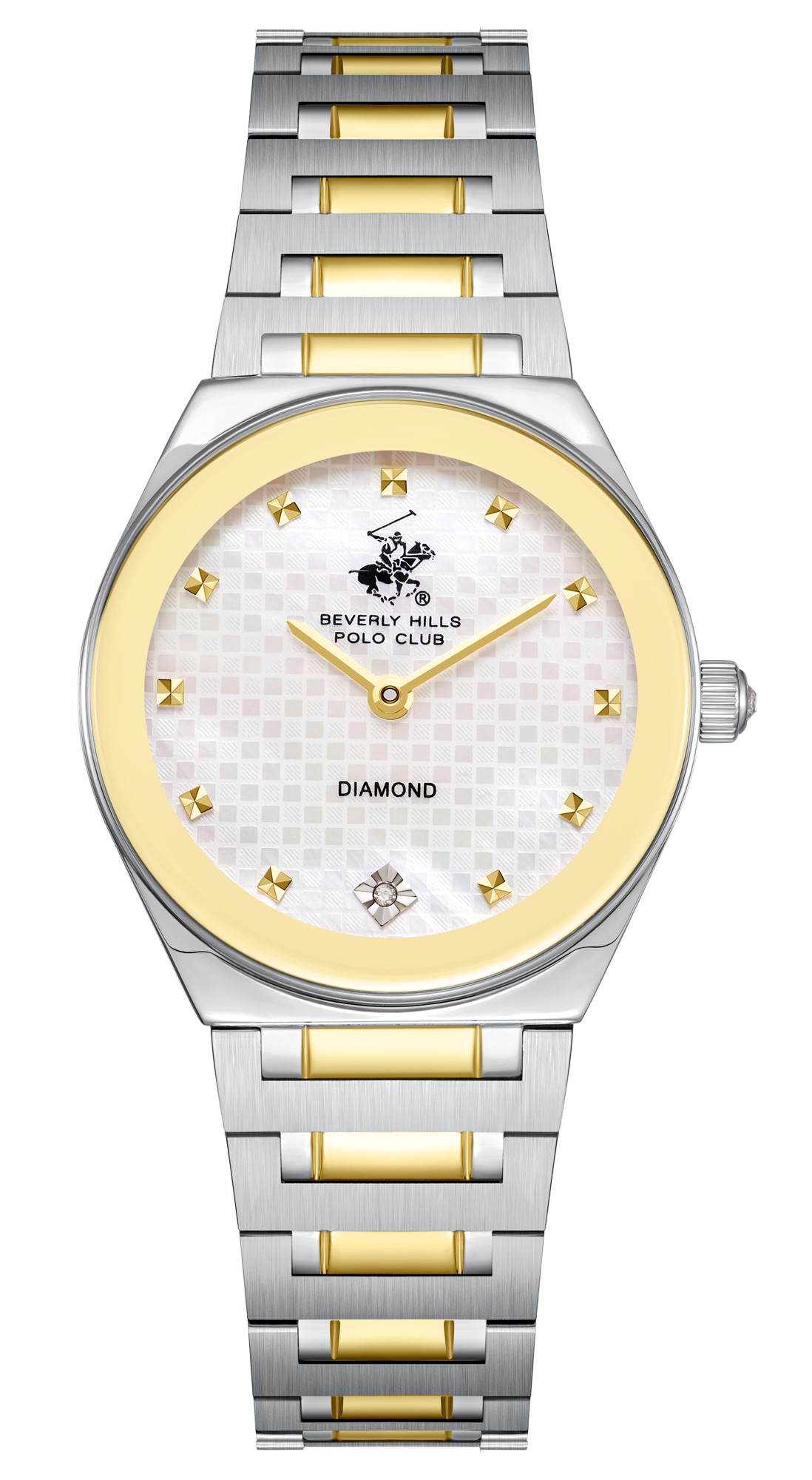 BEVERLY HILLS POLO CLUB   часы, кварцевый механизм, суперметалл с покрытием, 28 мм
