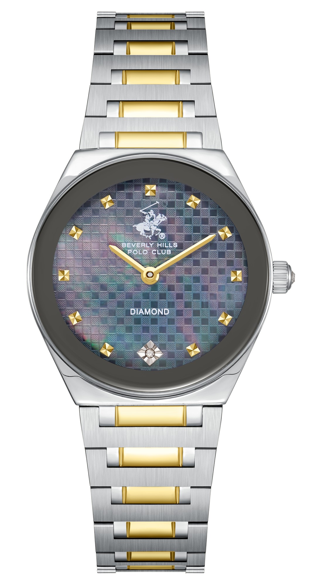 BEVERLY HILLS POLO CLUB   часы, кварцевый механизм, суперметалл с покрытием, 28 мм