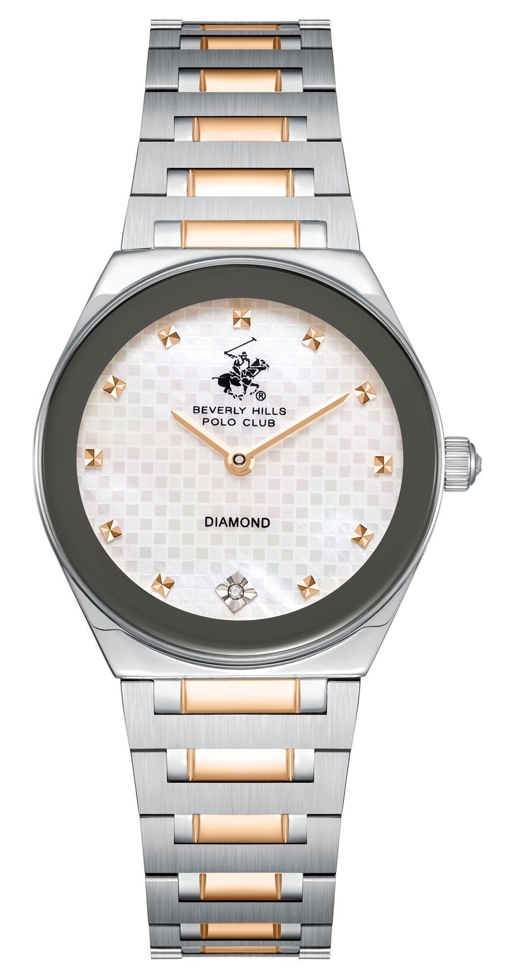 BEVERLY HILLS POLO CLUB   часы, кварцевый механизм, суперметалл с покрытием, 28 мм