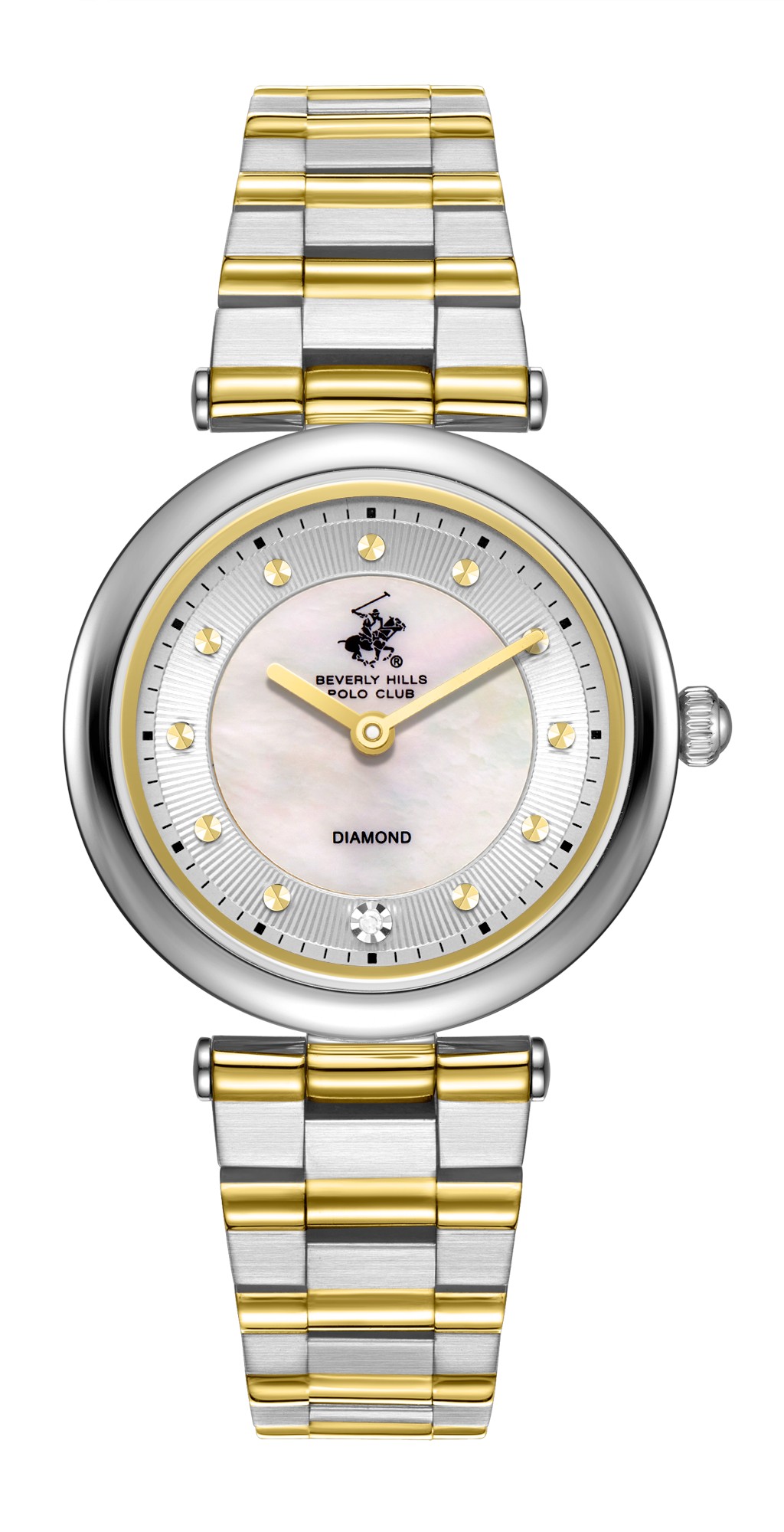 BEVERLY HILLS POLO CLUB   часы, кварцевый механизм, сталь, 30 мм
