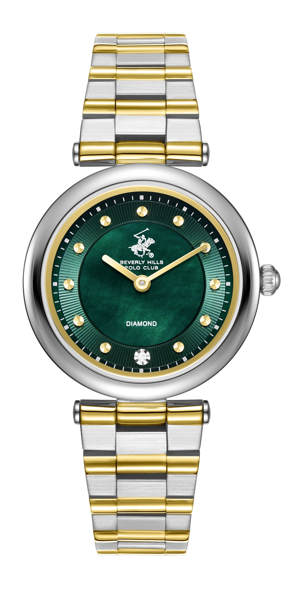 BEVERLY HILLS POLO CLUB   часы, кварцевый механизм, сталь, 30 мм