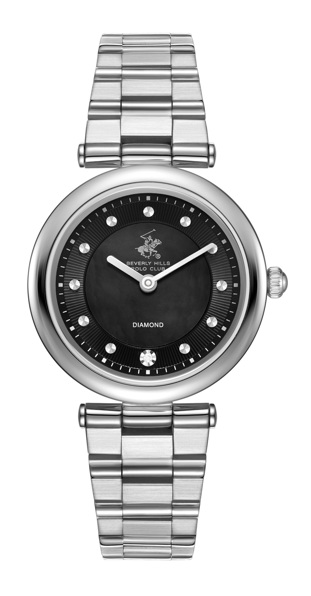 BEVERLY HILLS POLO CLUB   часы, кварцевый механизм, сталь, 30 мм