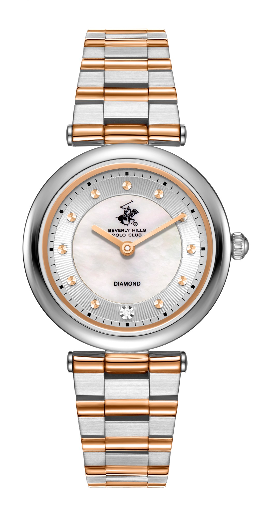 BEVERLY HILLS POLO CLUB   часы, кварцевый механизм, сталь, 30 мм