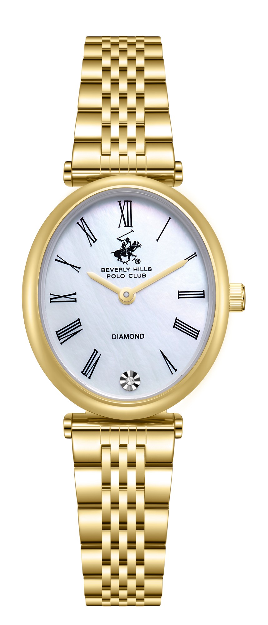 BEVERLY HILLS POLO CLUB   часы, кварцевый механизм, сталь с покрытием, 25 мм