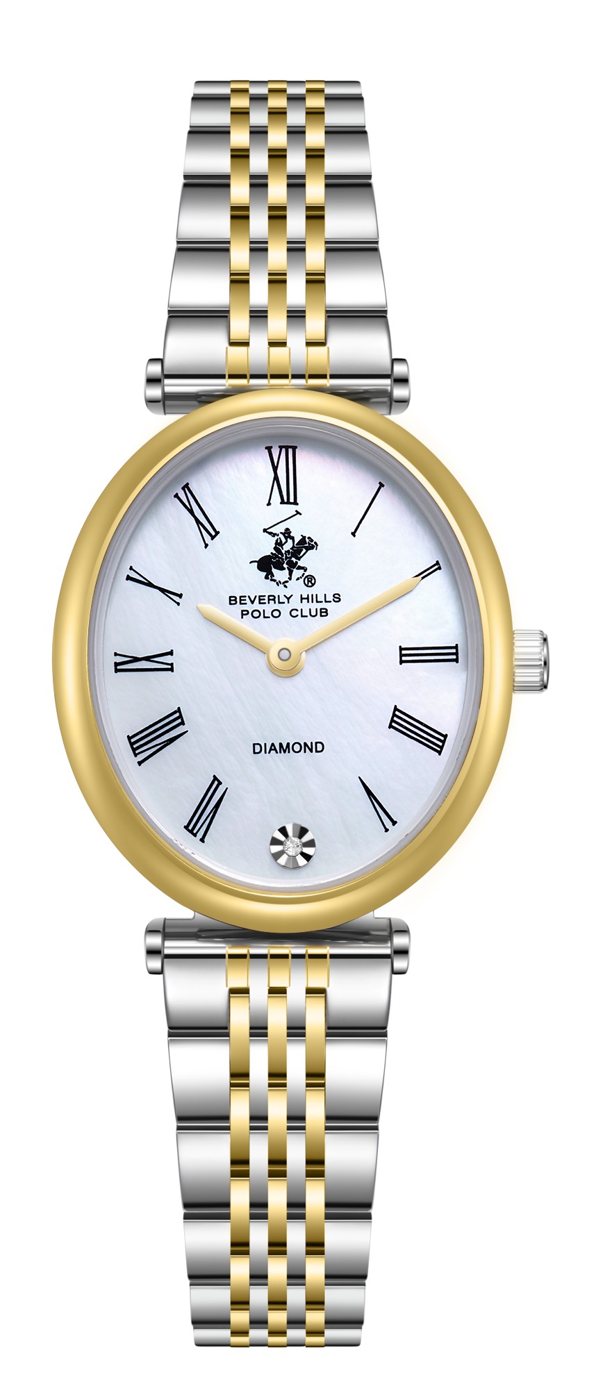 BEVERLY HILLS POLO CLUB   часы, кварцевый механизм, сталь с покрытием, 25 мм
