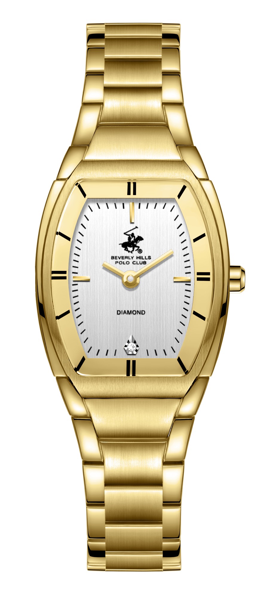 BEVERLY HILLS POLO CLUB   часы, кварцевый механизм, сталь с покрытием, 25х30,5 мм