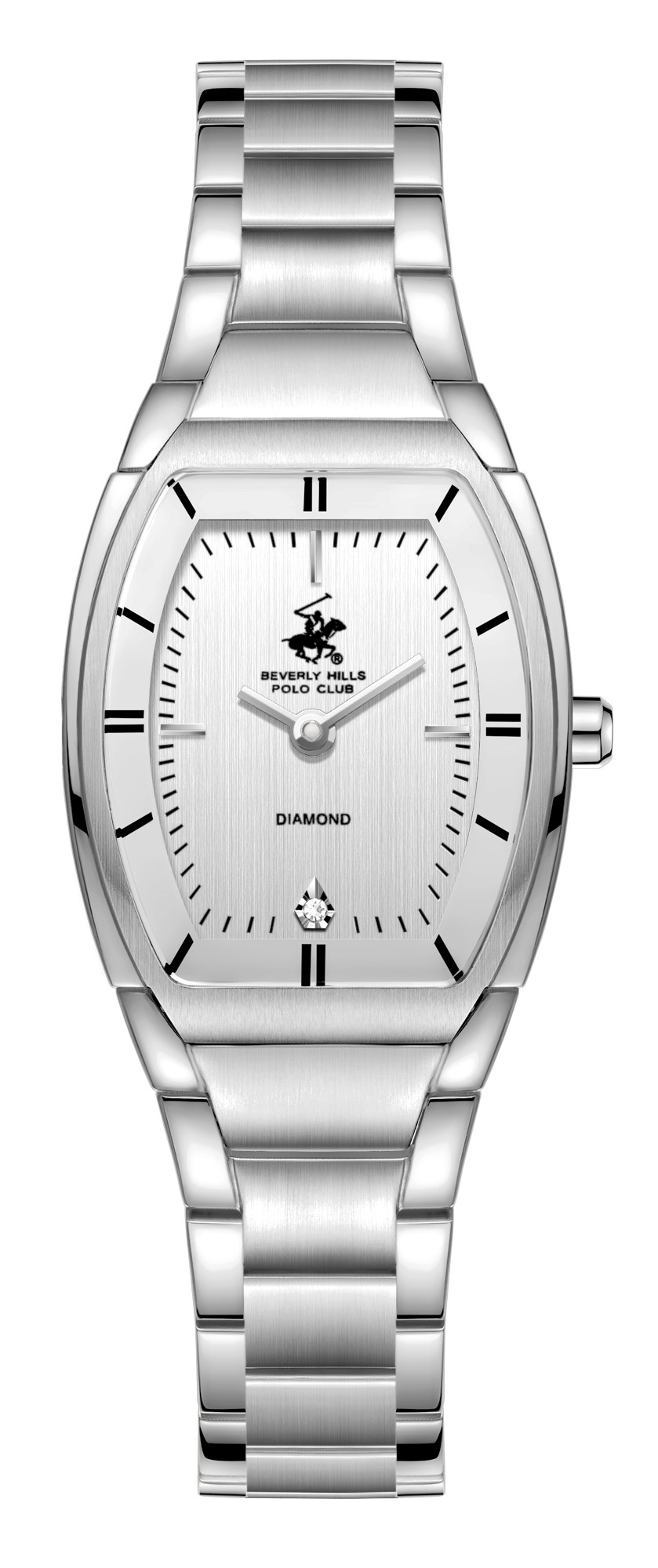 BEVERLY HILLS POLO CLUB   часы, кварцевый механизм, сталь, 25х30,5 мм