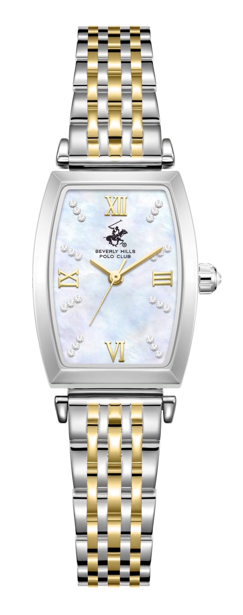 Часы BEVERLY HILLS POLO CLUB   часы, кварцевый механизм, суперметалл с покрытием, 21х36,8 мм