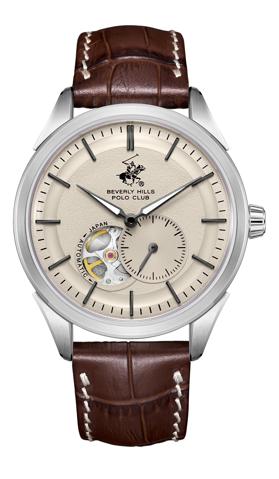 Часы BEVERLY HILLS POLO CLUB   часы, автоматический механизм, сталь, 40 мм