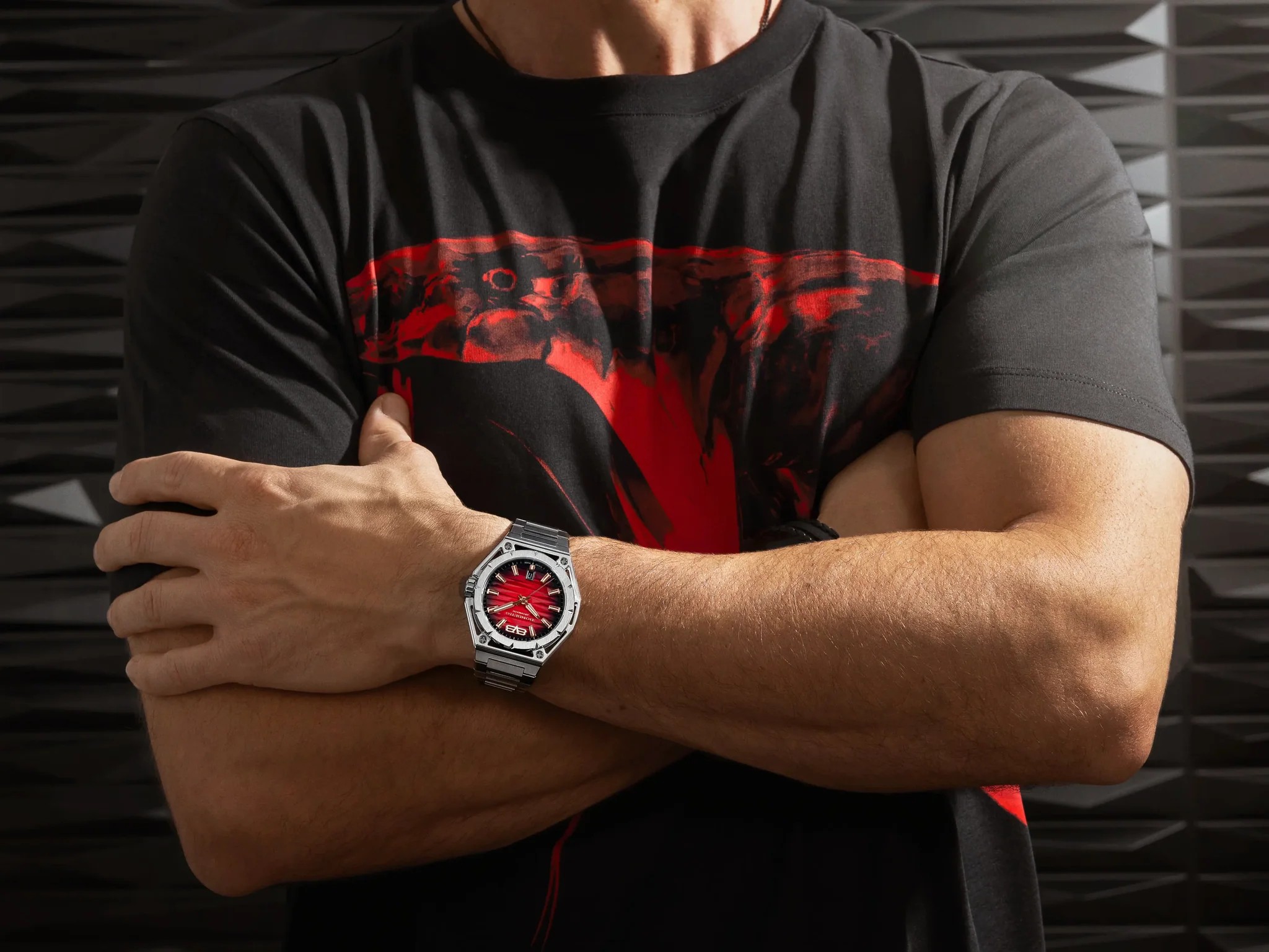 BOMBERG  Мужские швейцарские часы, автоматический механизм, сталь, 42мм
