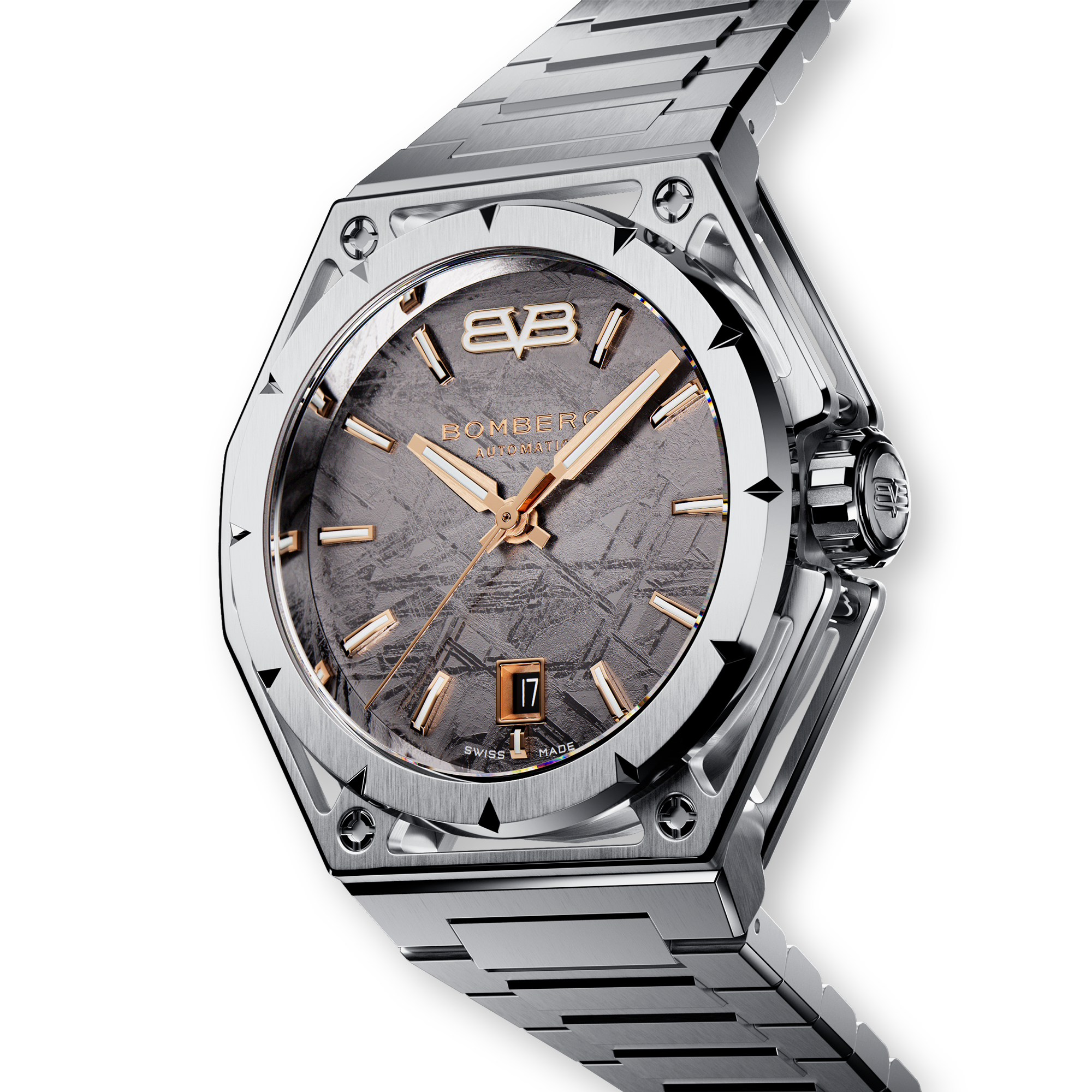 Bomberg  Мужские швейцарские часы, автоматический механизм, сталь, 42мм